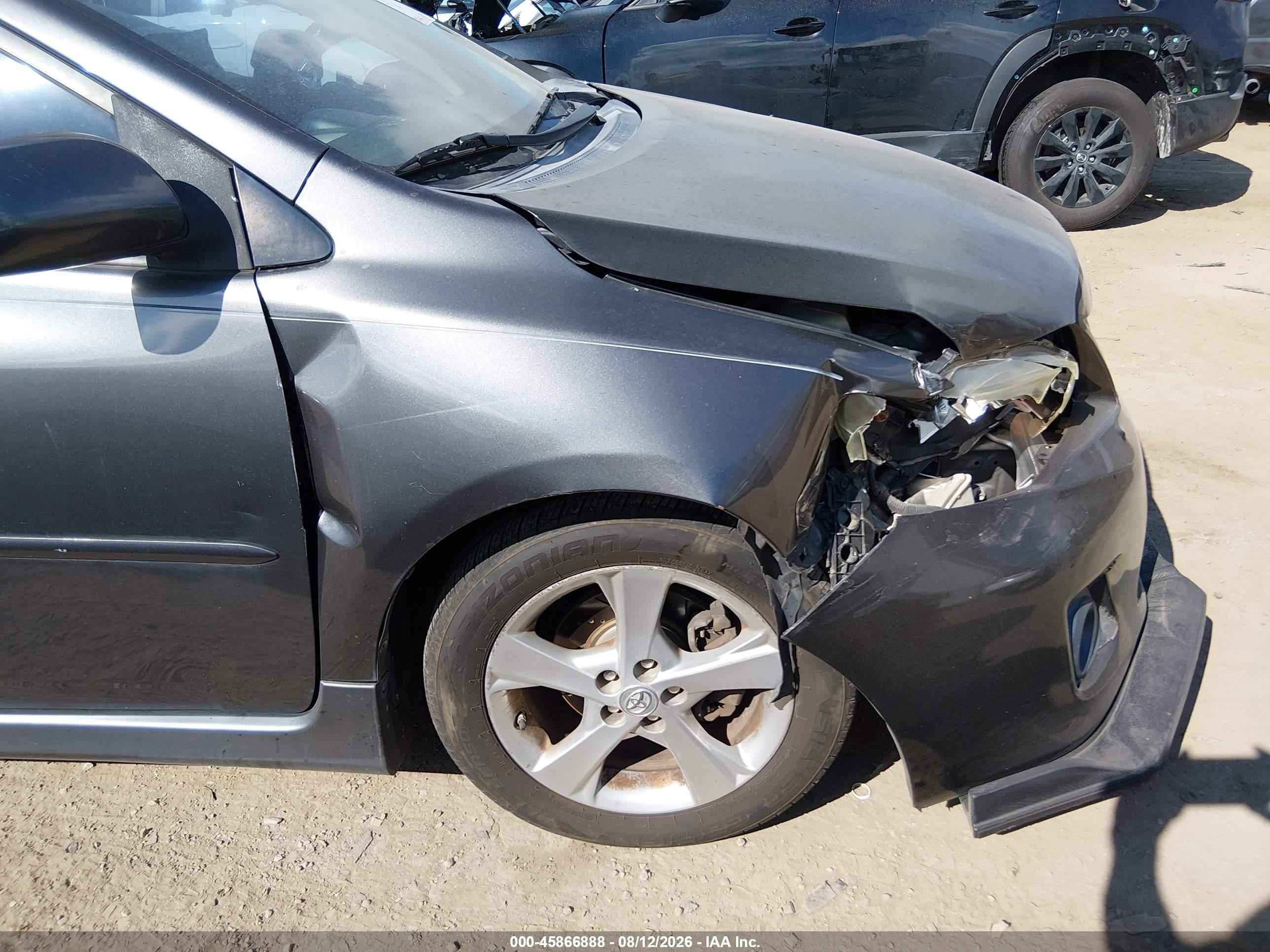 2012 Toyota Corolla S Gray vin: 5YFBU4EE3CP048255