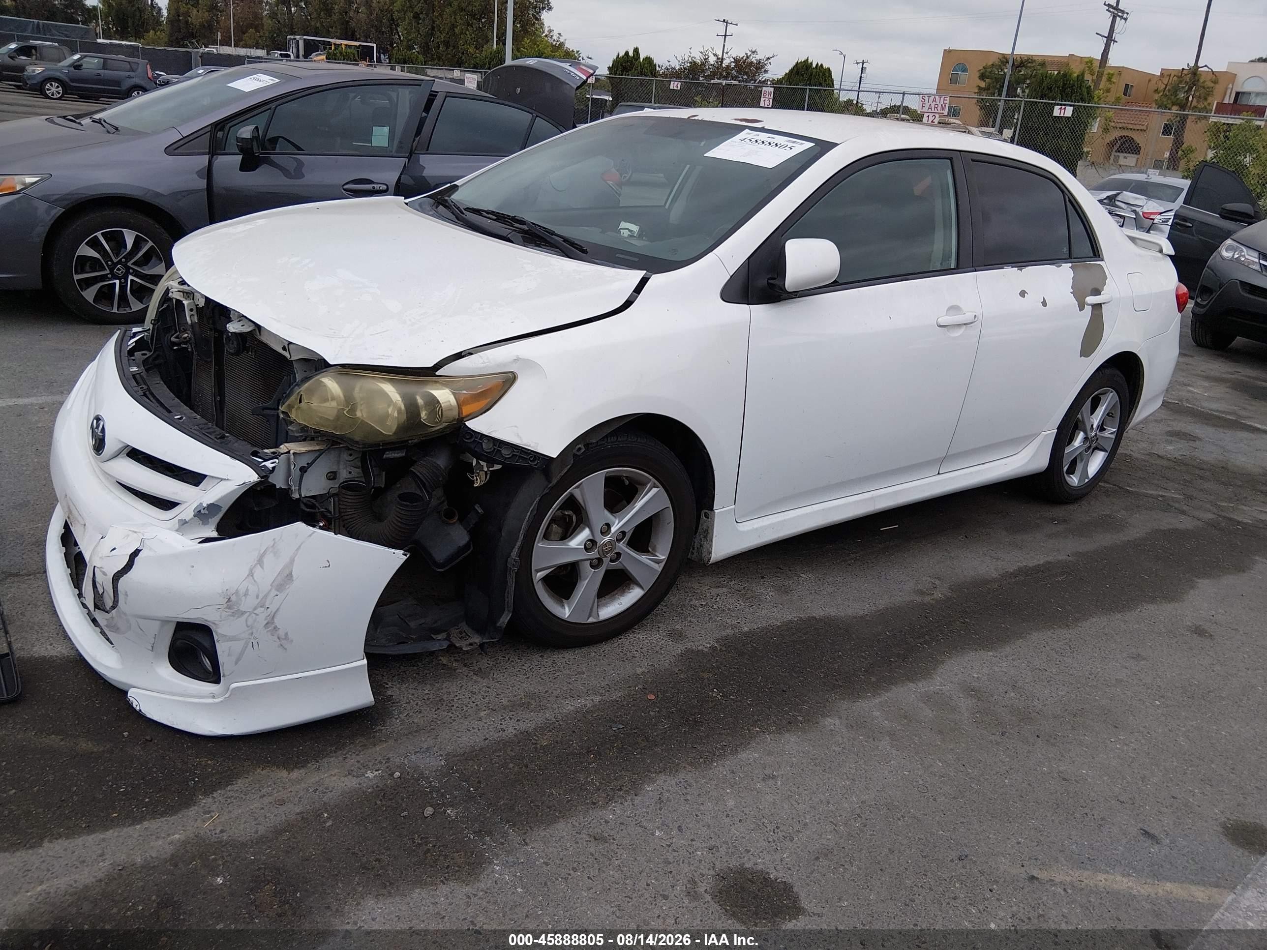 2012 Toyota Corolla S White vin: 5YFBU4EE3CP049969
