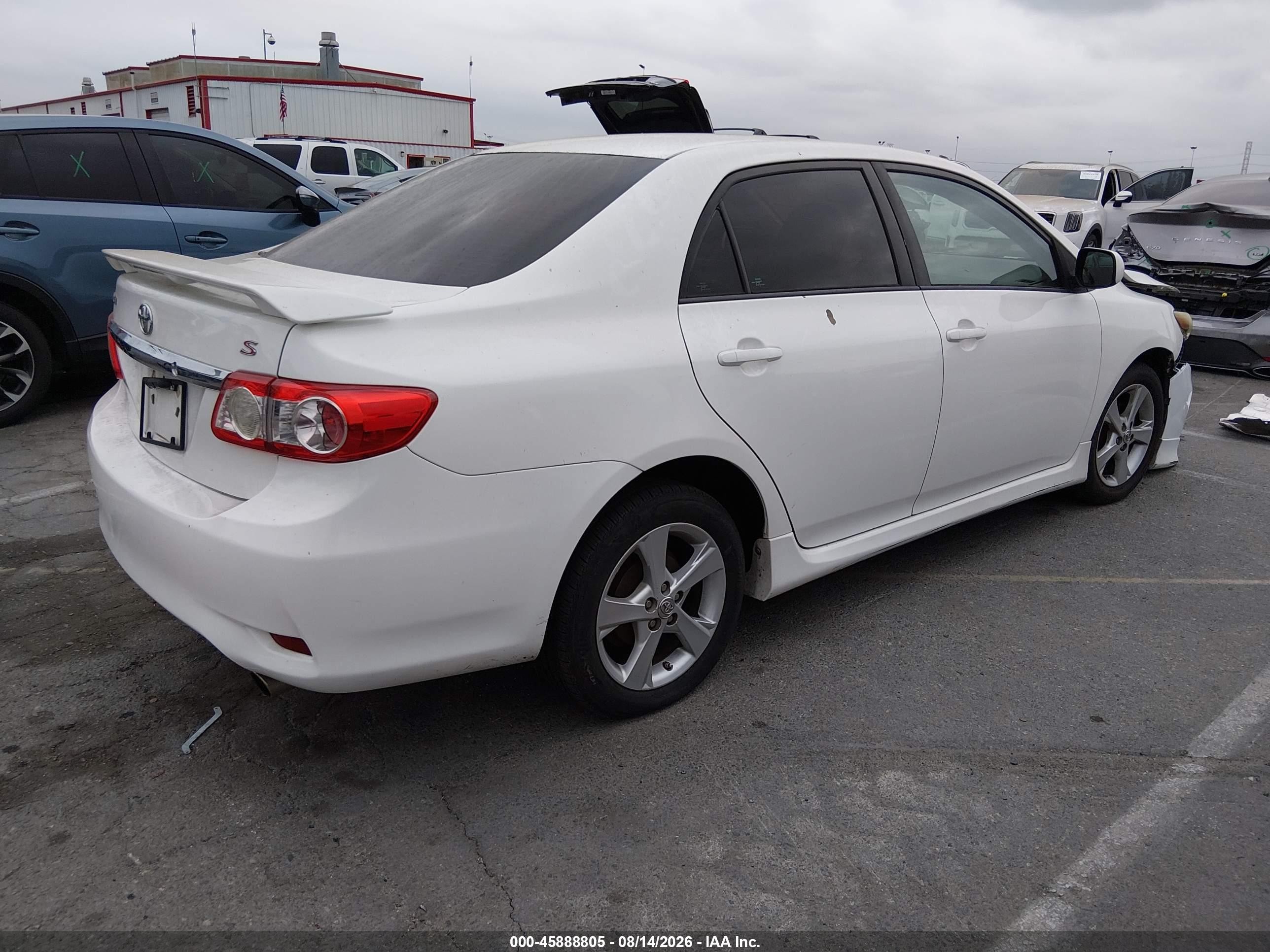 2012 Toyota Corolla S White vin: 5YFBU4EE3CP049969