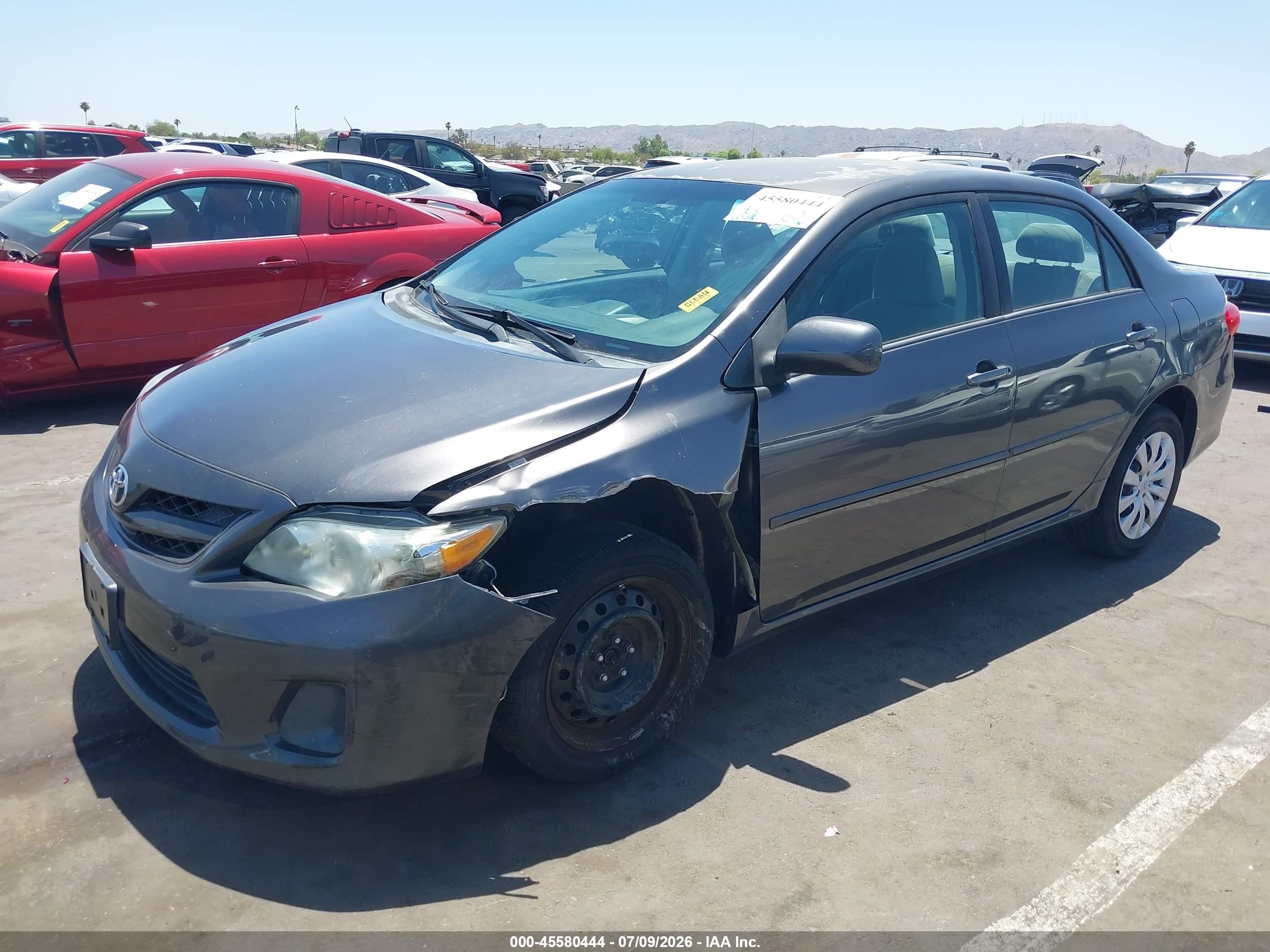 2012 Toyota Corolla Le Gray vin: 5YFBU4EE3CP056503