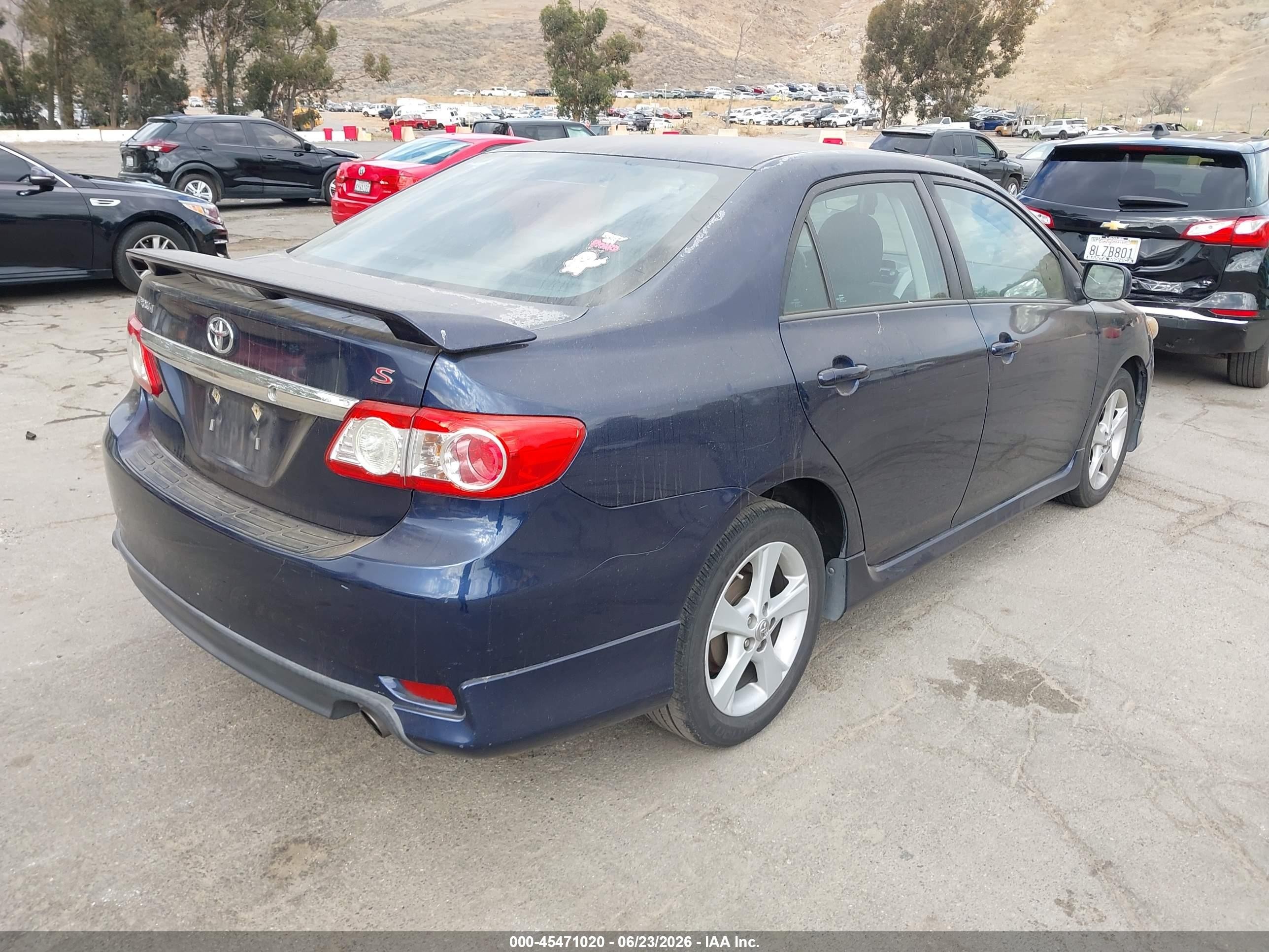 2012 Toyota Corolla S Blue vin: 5YFBU4EE3CP057828