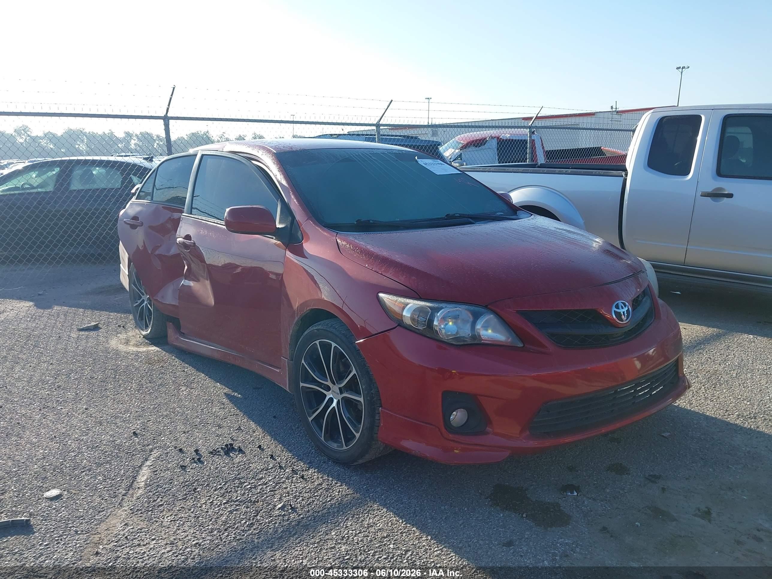 2012 Toyota Corolla S Red vin: 5YFBU4EE3CP058249