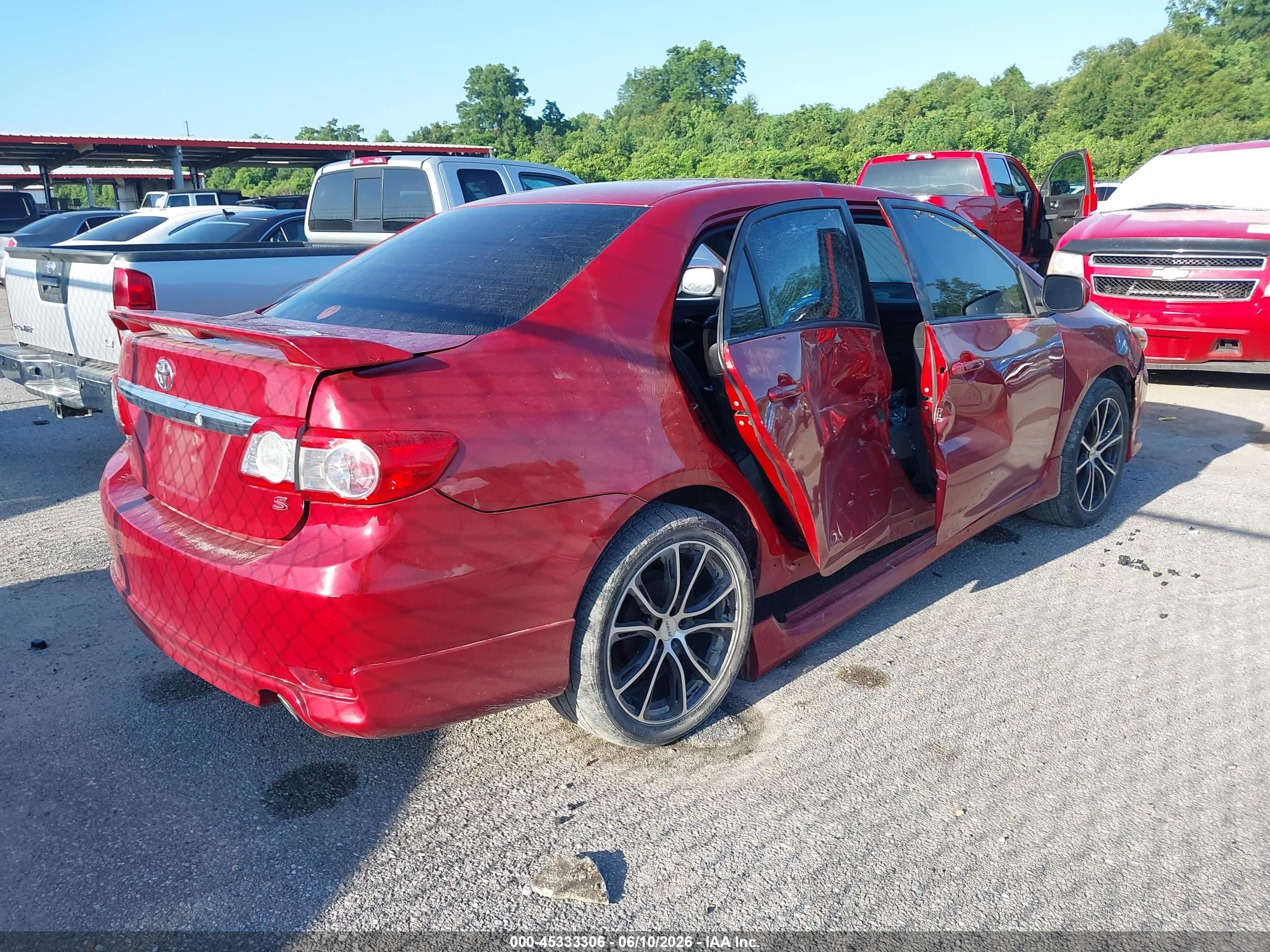 2012 Toyota Corolla S Red vin: 5YFBU4EE3CP058249