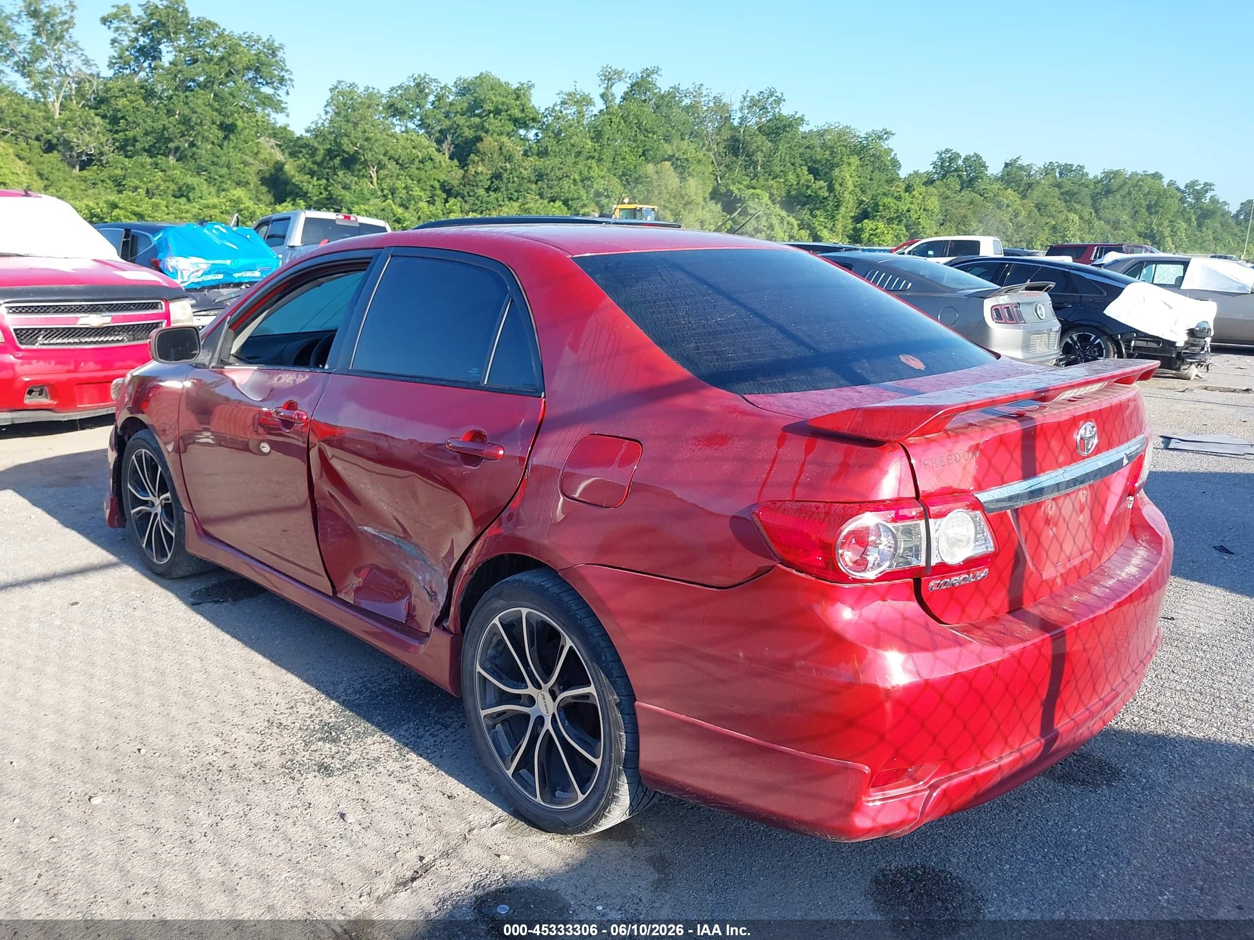 2012 Toyota Corolla S Red vin: 5YFBU4EE3CP058249