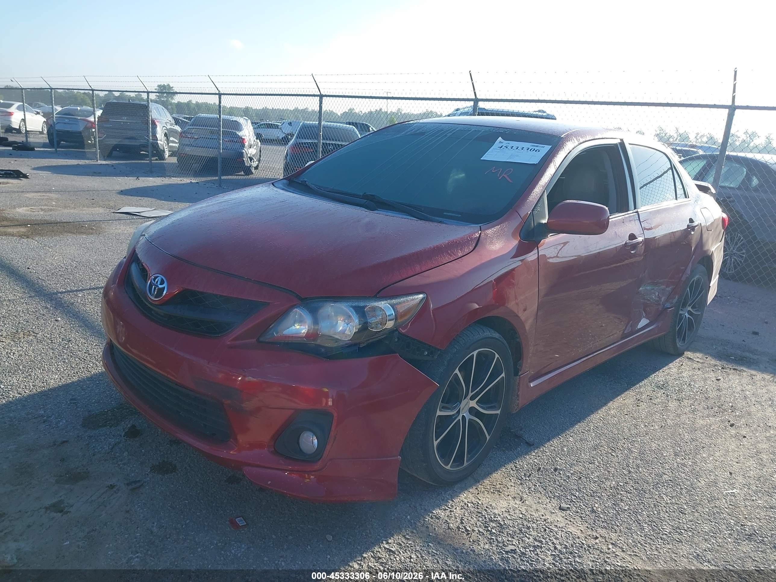 2012 Toyota Corolla S Red vin: 5YFBU4EE3CP058249