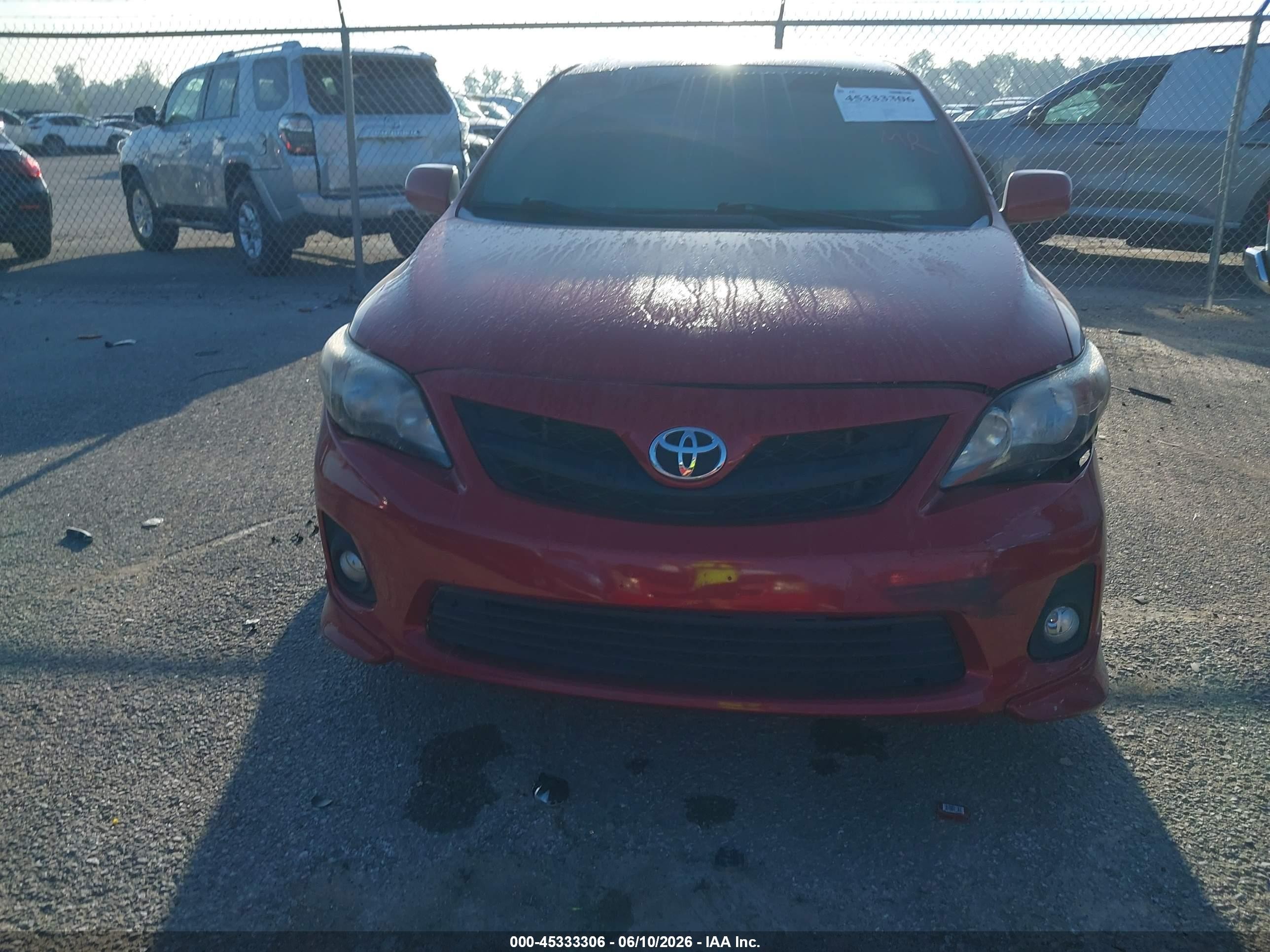 2012 Toyota Corolla S Red vin: 5YFBU4EE3CP058249