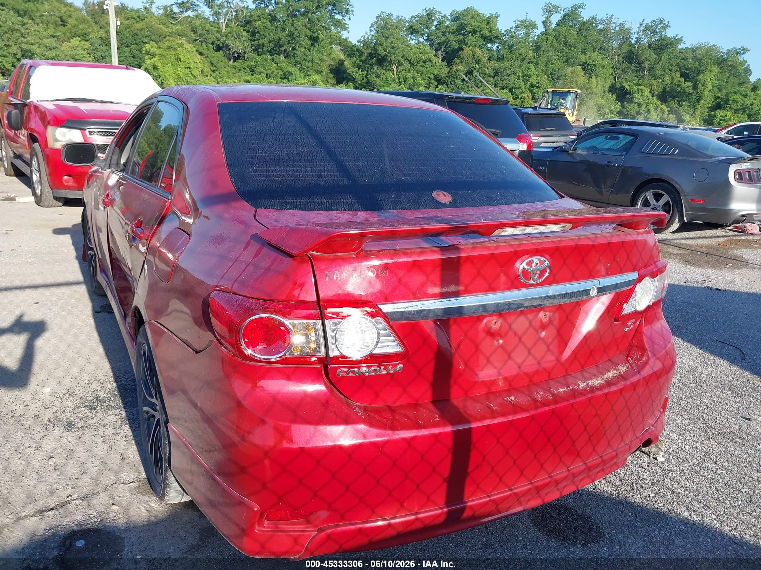 2012 Toyota Corolla S Red vin: 5YFBU4EE3CP058249