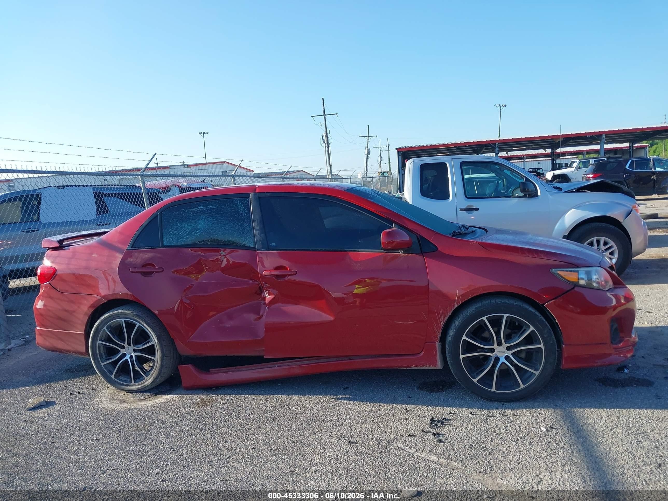 2012 Toyota Corolla S Red vin: 5YFBU4EE3CP058249