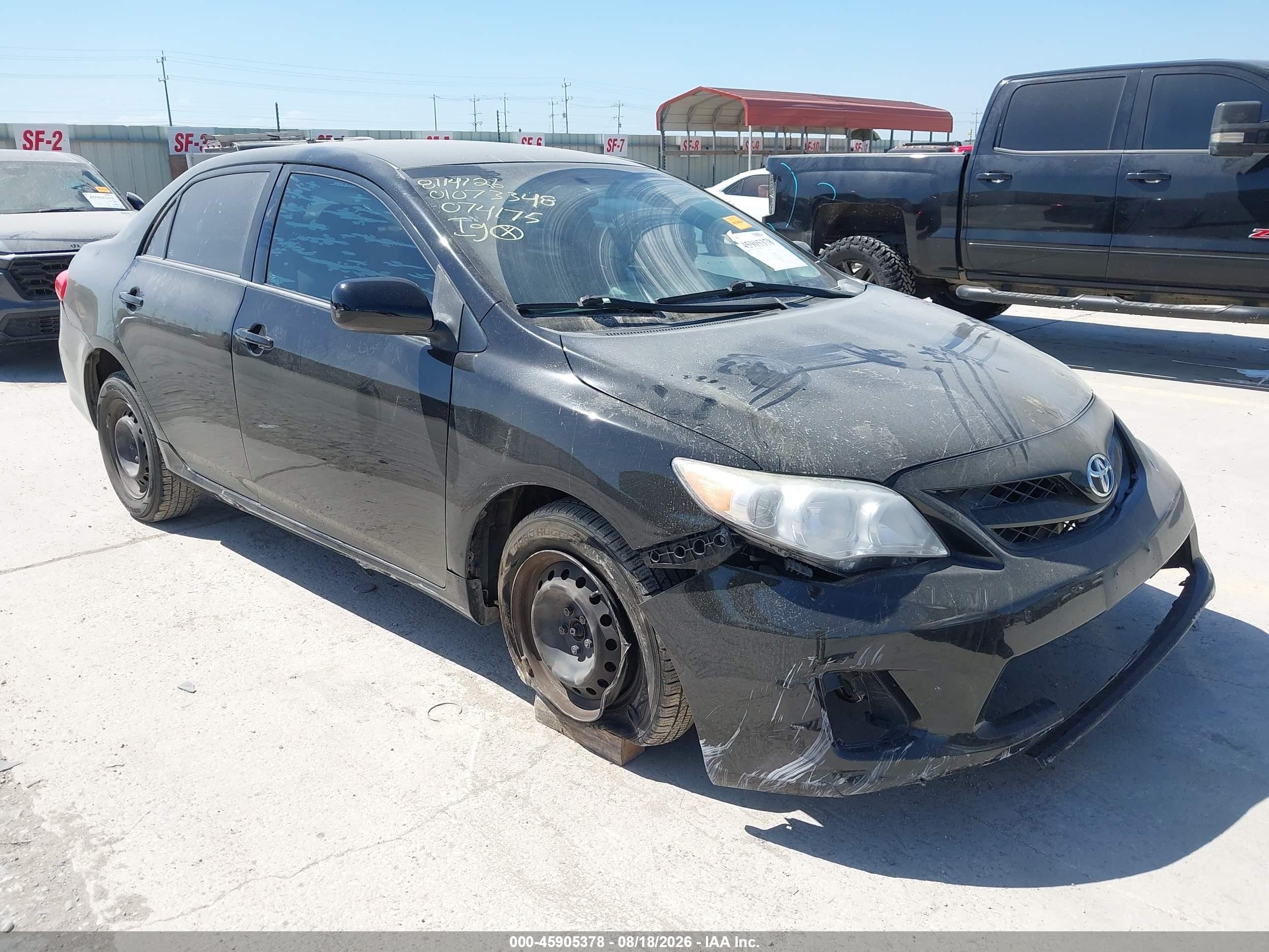 2012 Toyota Corolla L Black vin: 5YFBU4EE3CP074175