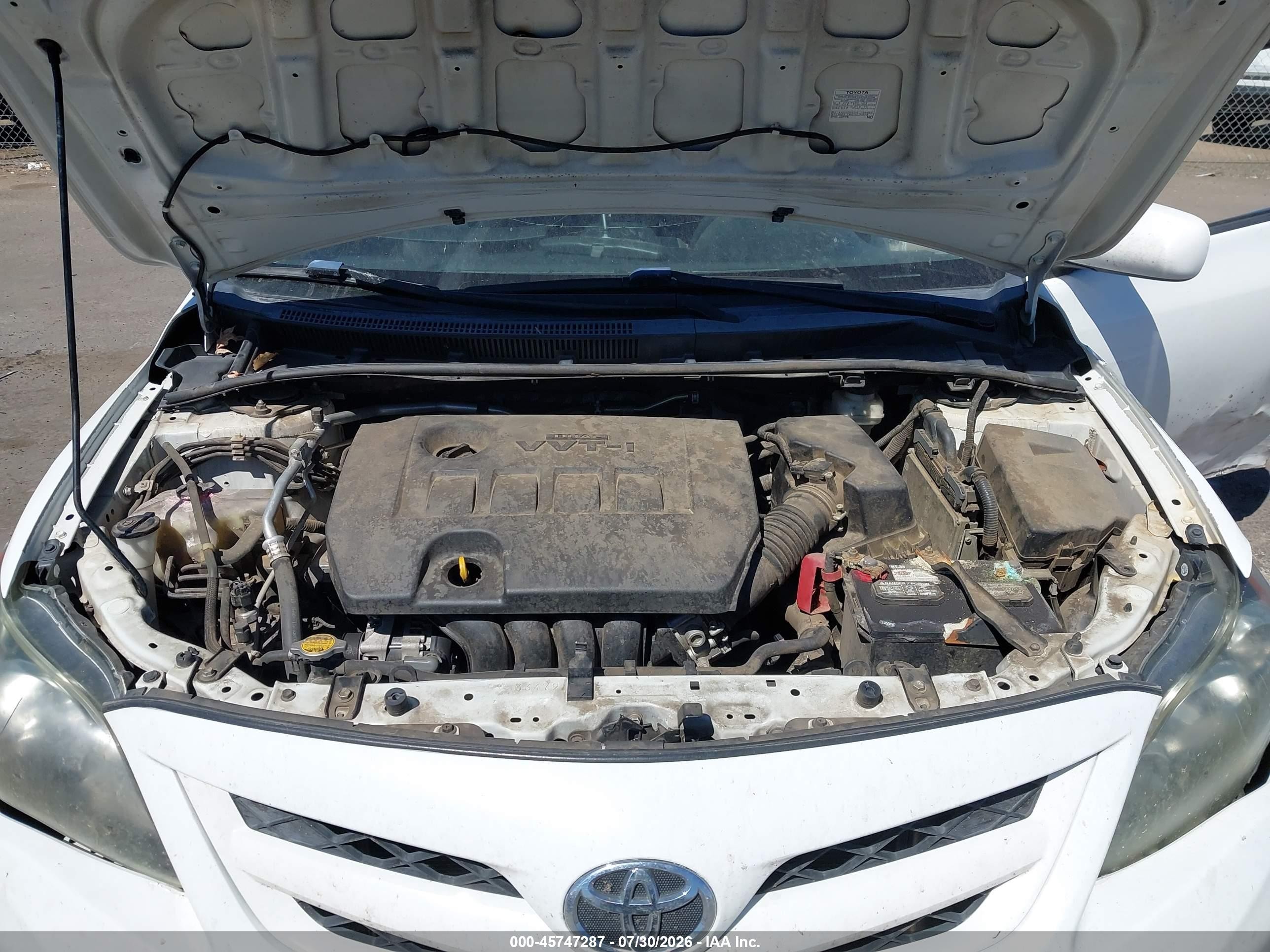 2013 Toyota Corolla S Белый vin: 5YFBU4EE3DP084352