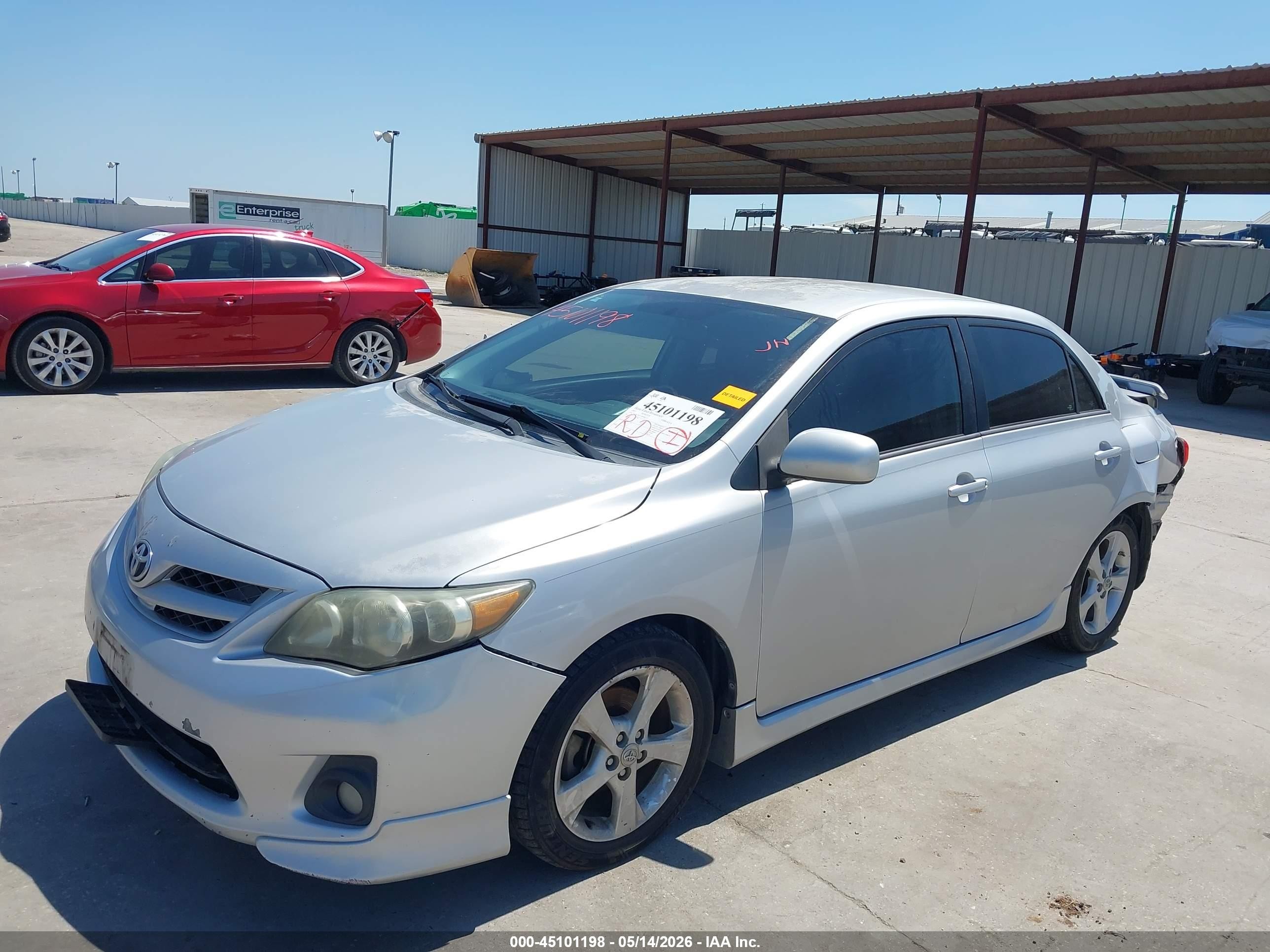2013 Toyota Corolla S Silver vin: 5YFBU4EE3DP086117