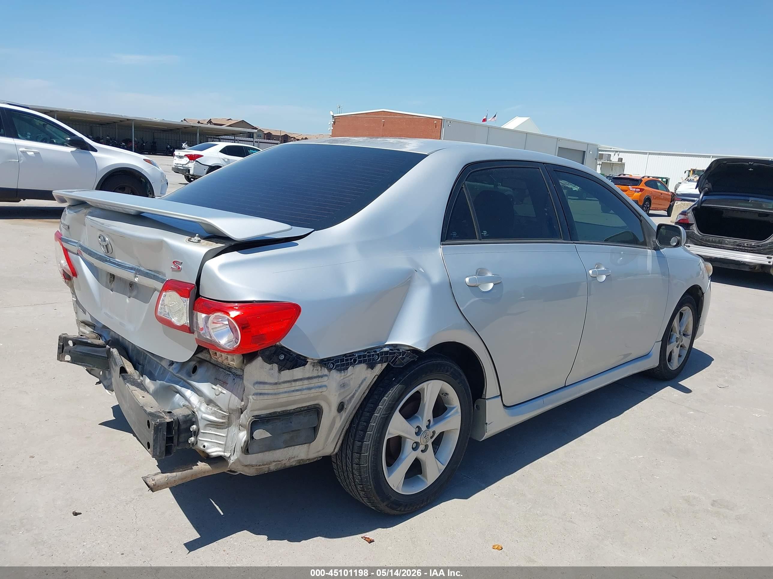 2013 Toyota Corolla S Silver vin: 5YFBU4EE3DP086117
