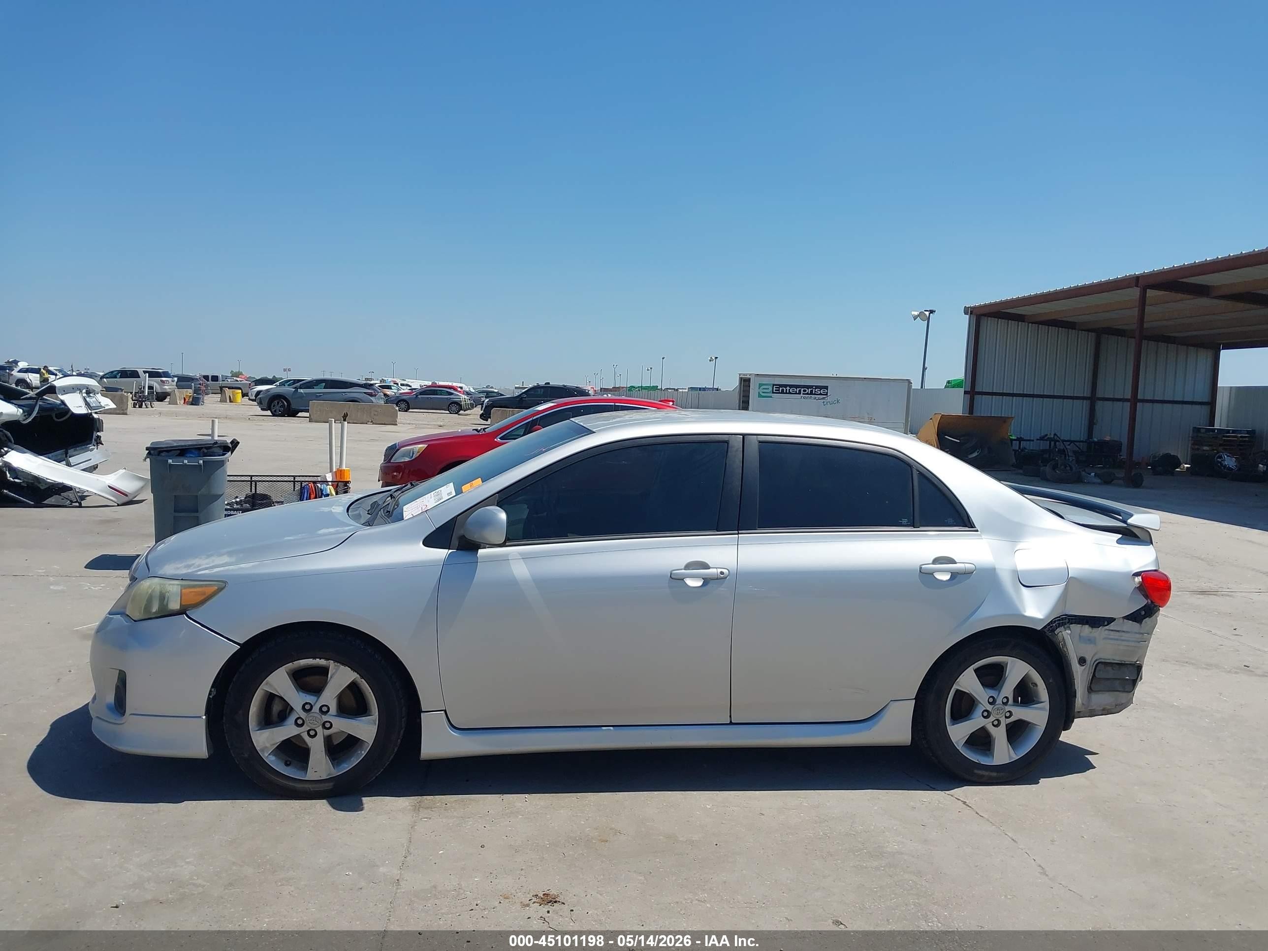 2013 Toyota Corolla S Silver vin: 5YFBU4EE3DP086117