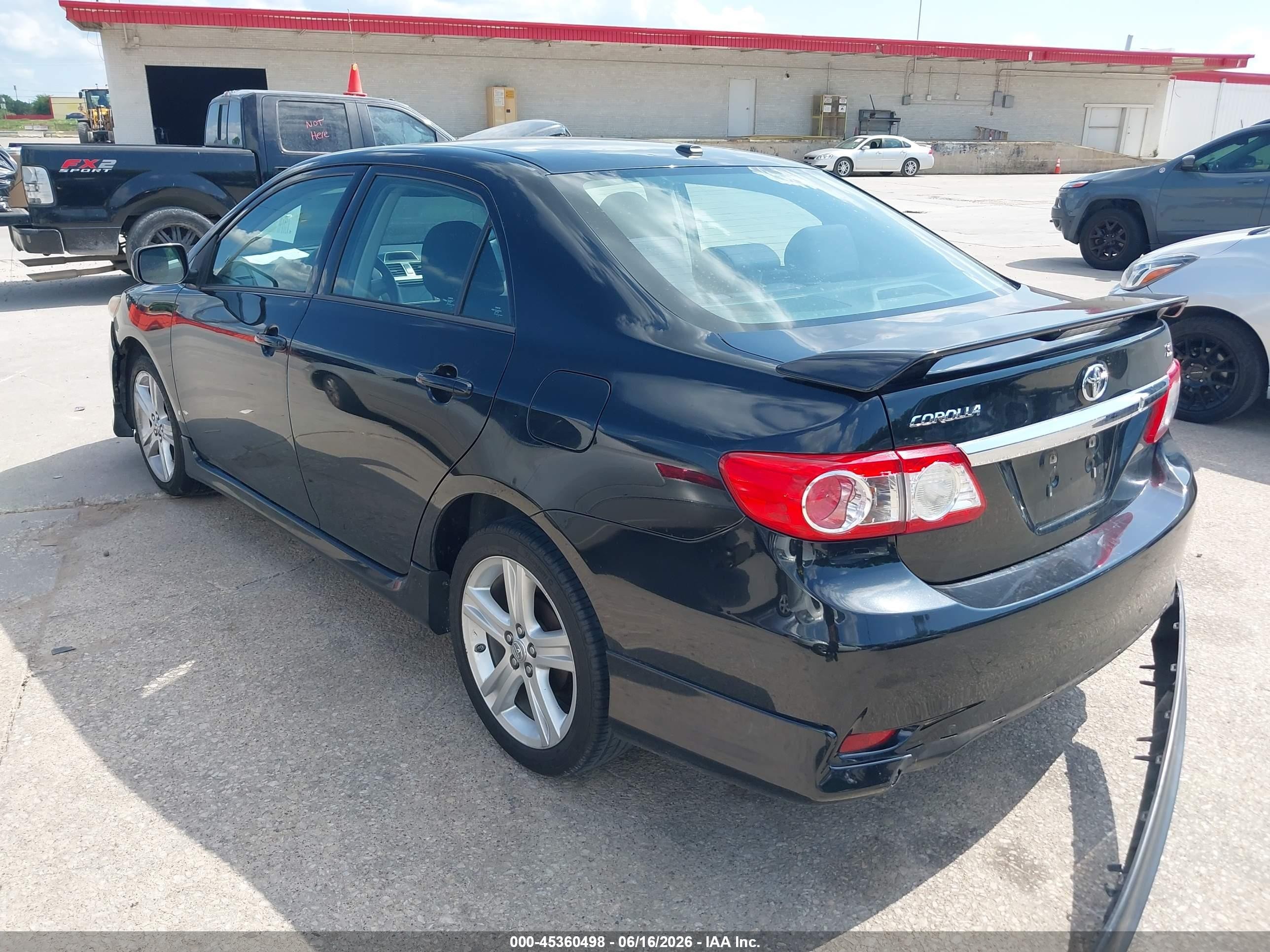 2013 Toyota Corolla S Black vin: 5YFBU4EE3DP145103