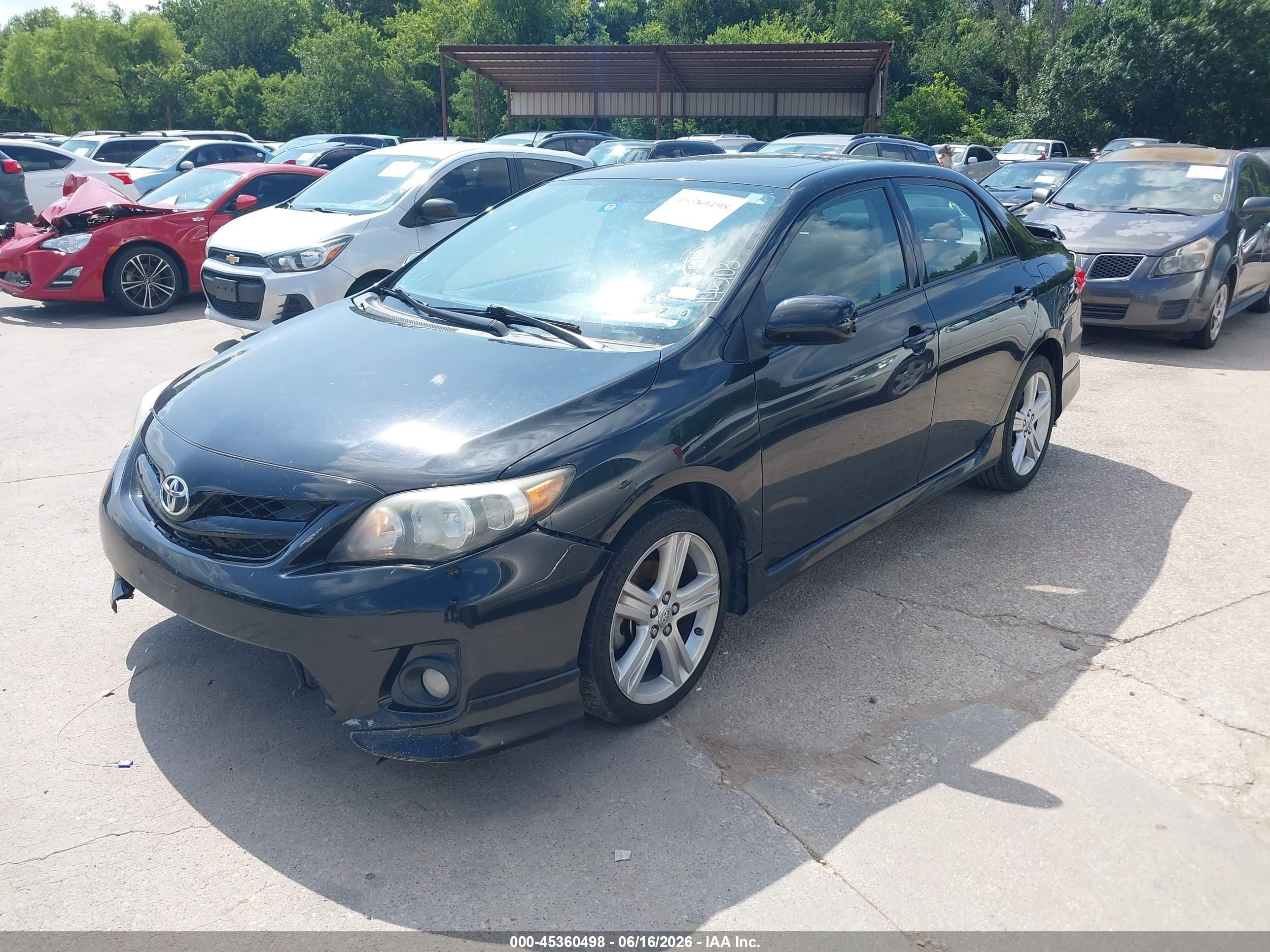 2013 Toyota Corolla S Black vin: 5YFBU4EE3DP145103