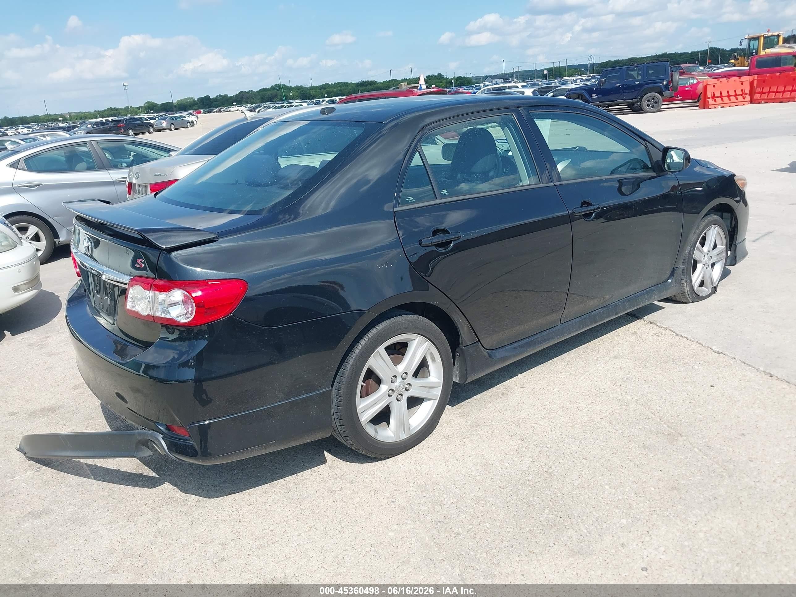 2013 Toyota Corolla S Black vin: 5YFBU4EE3DP145103