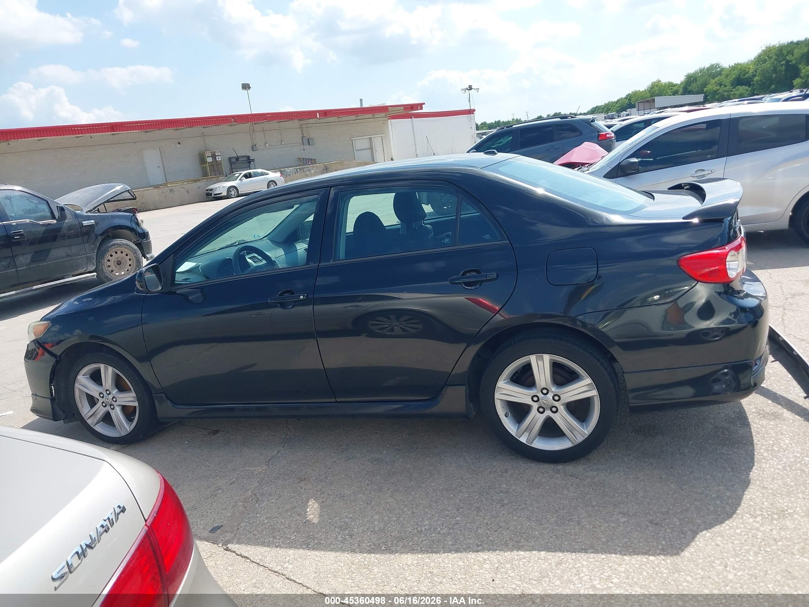 2013 Toyota Corolla S Black vin: 5YFBU4EE3DP145103