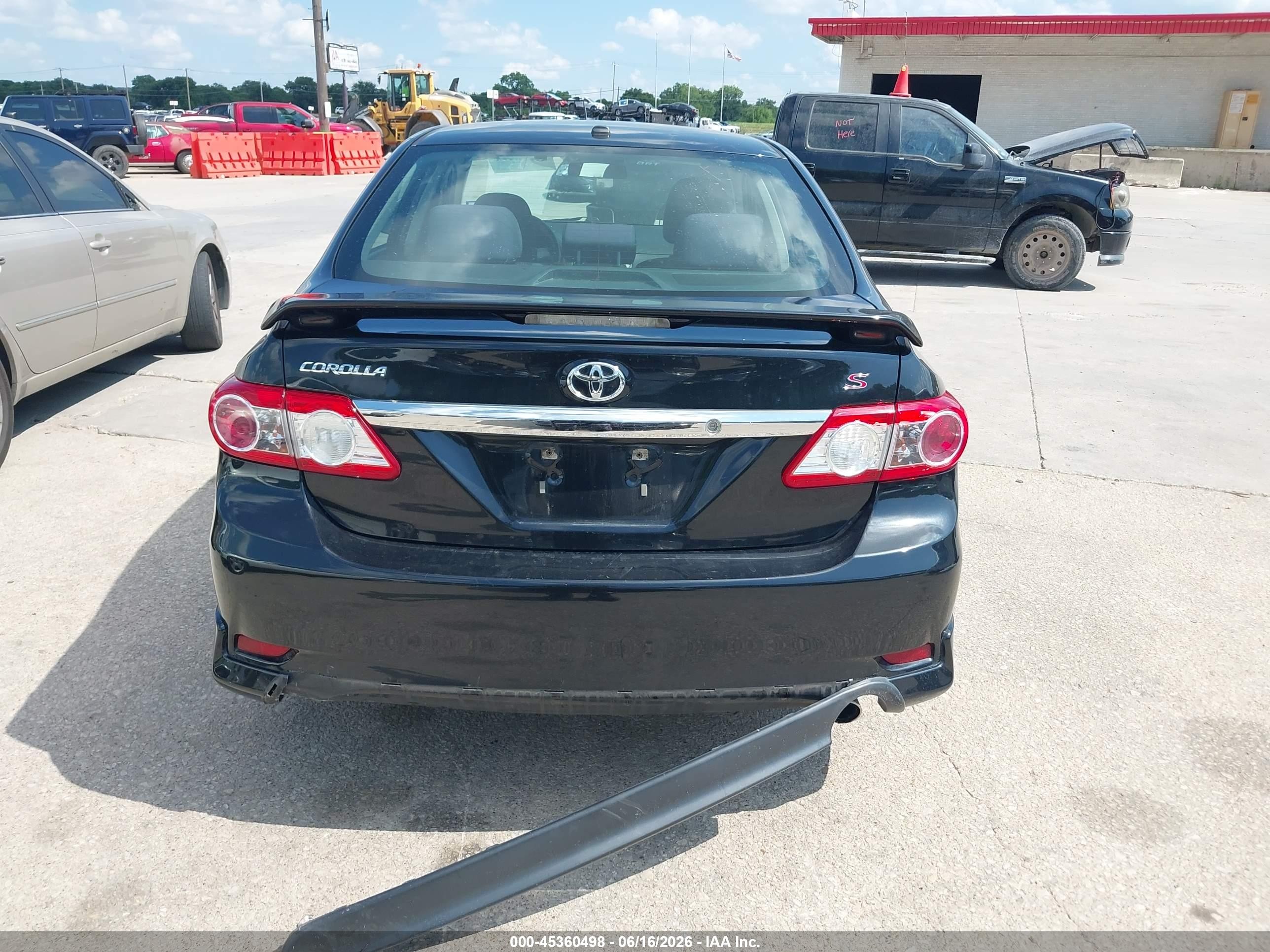 2013 Toyota Corolla S Black vin: 5YFBU4EE3DP145103