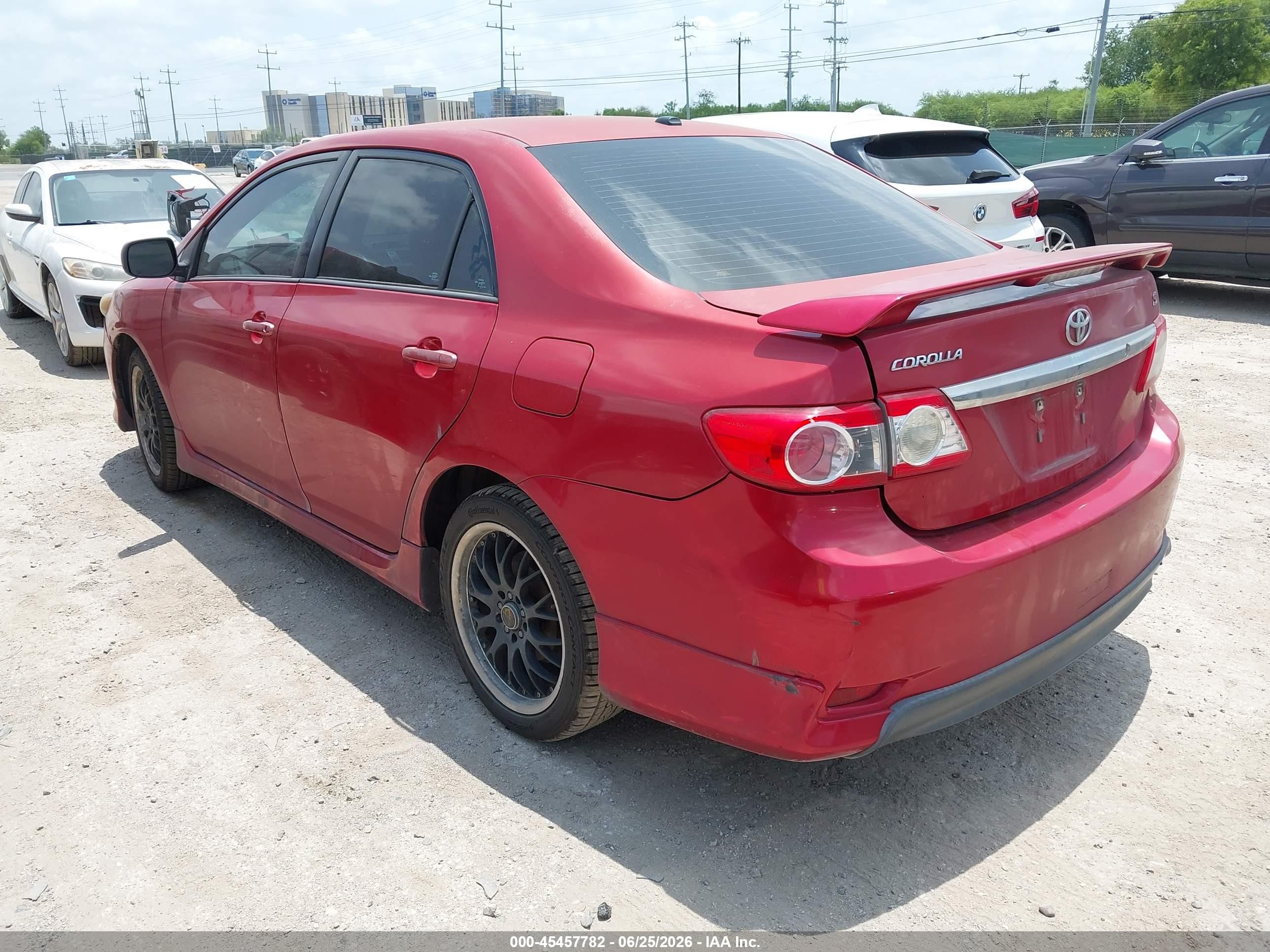 2013 Toyota Corolla S Red vin: 5YFBU4EE3DP147711