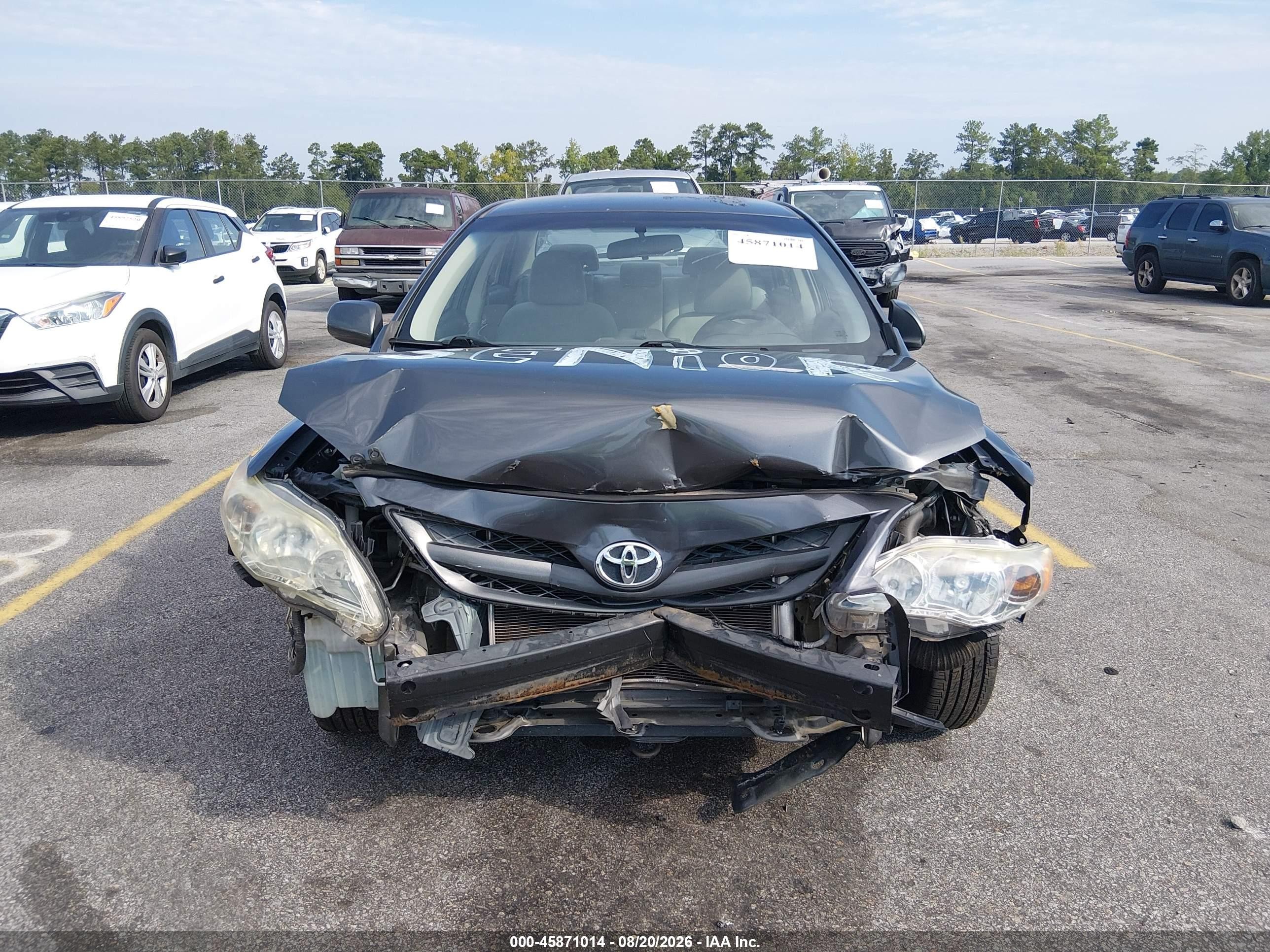 2013 Toyota Corolla L Gray vin: 5YFBU4EE3DP149071