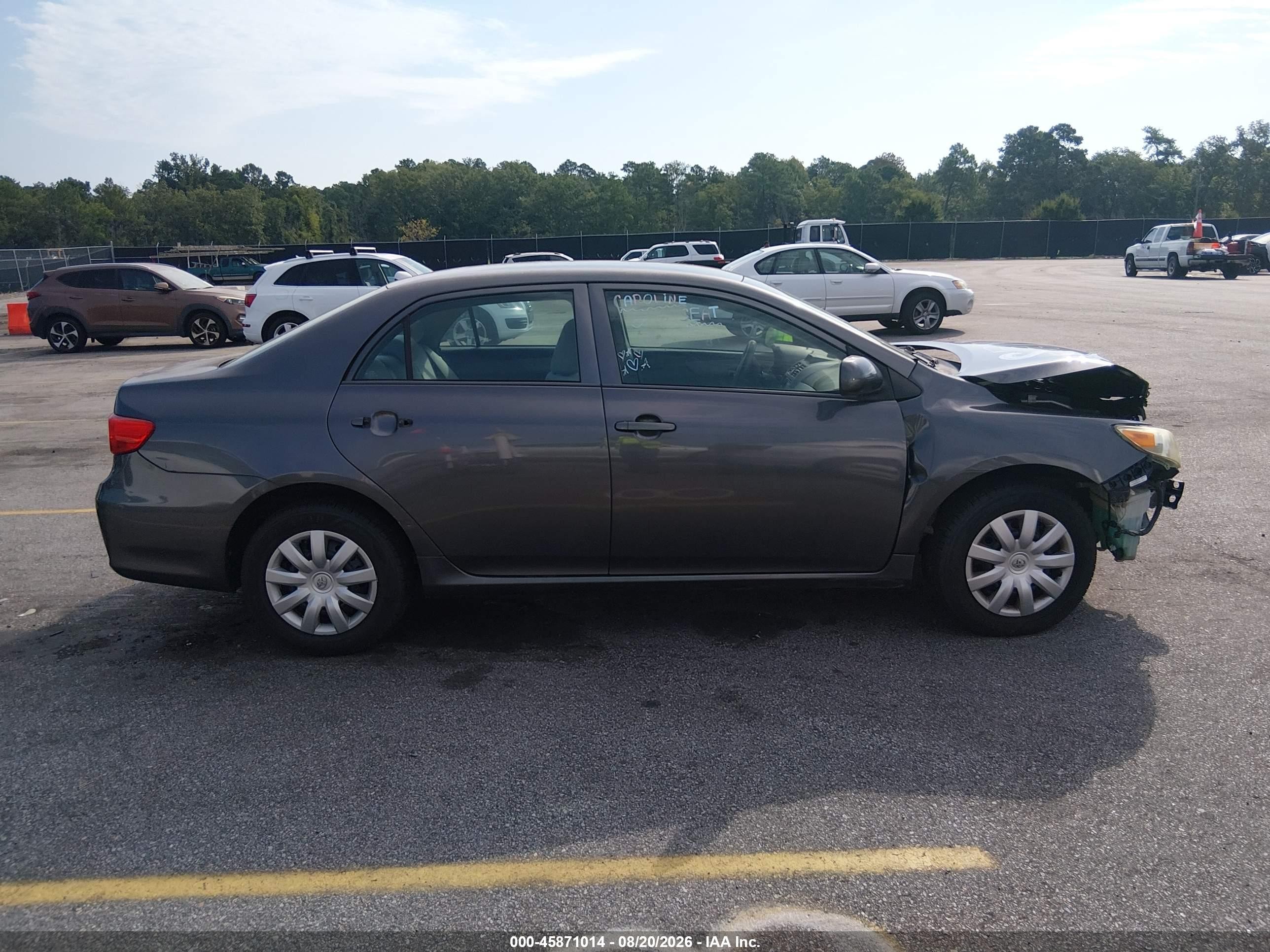2013 Toyota Corolla L Gray vin: 5YFBU4EE3DP149071