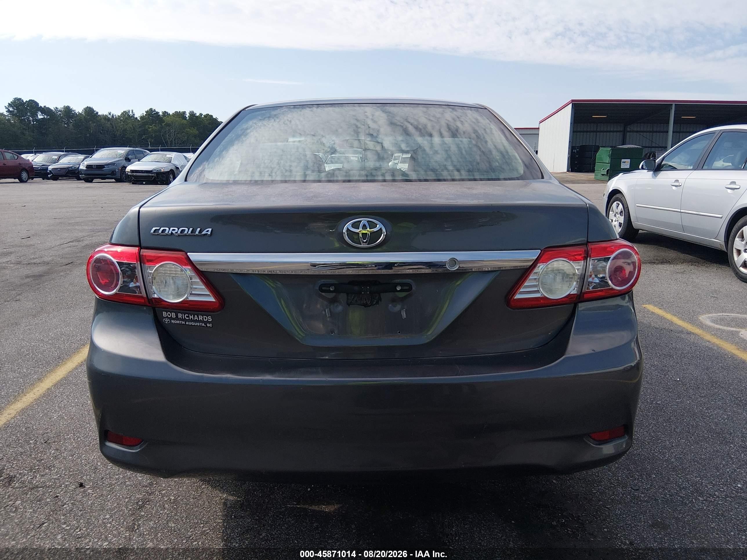 2013 Toyota Corolla L Gray vin: 5YFBU4EE3DP149071