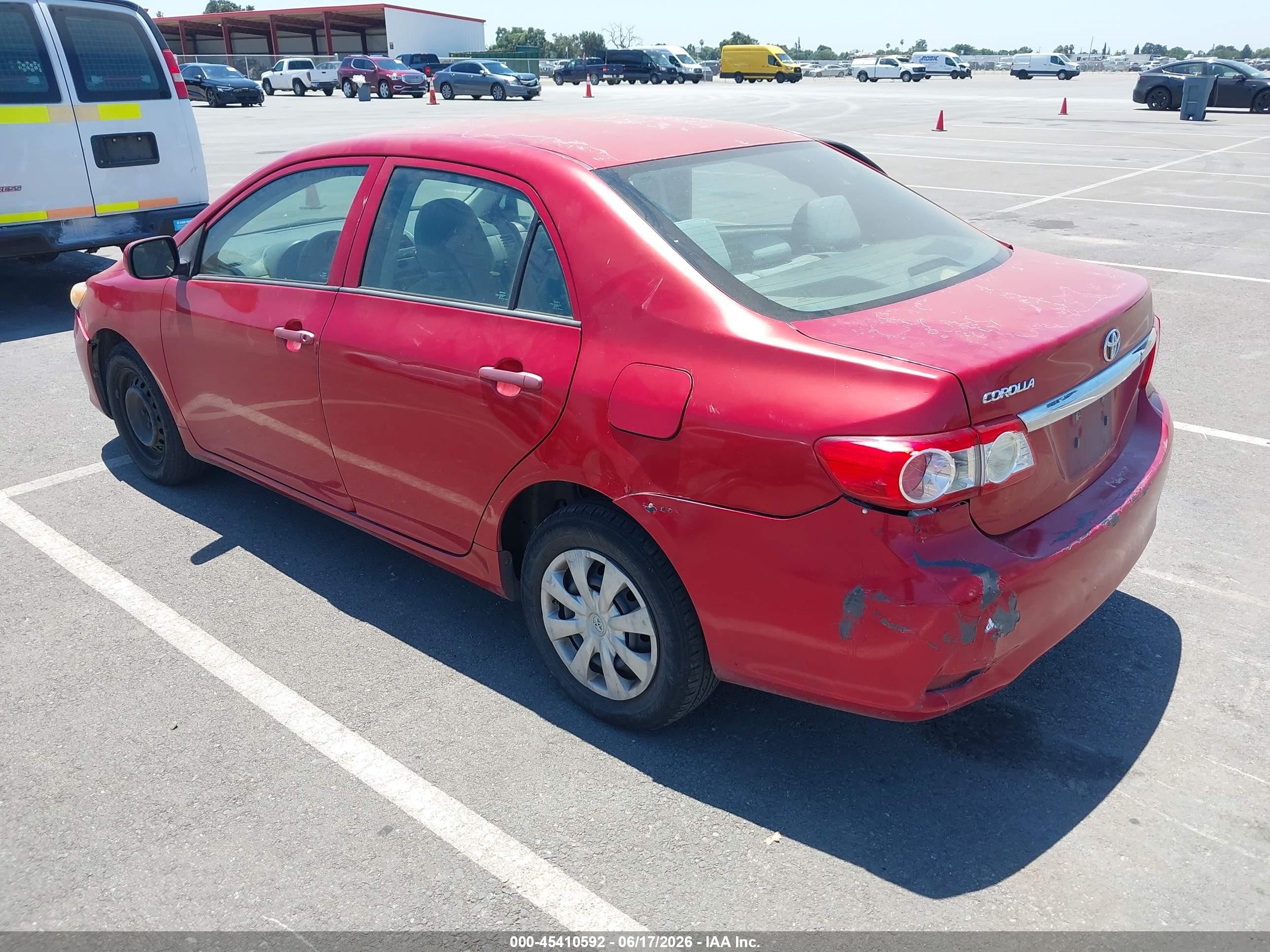 2013 Toyota Corolla L Red vin: 5YFBU4EE3DP205056