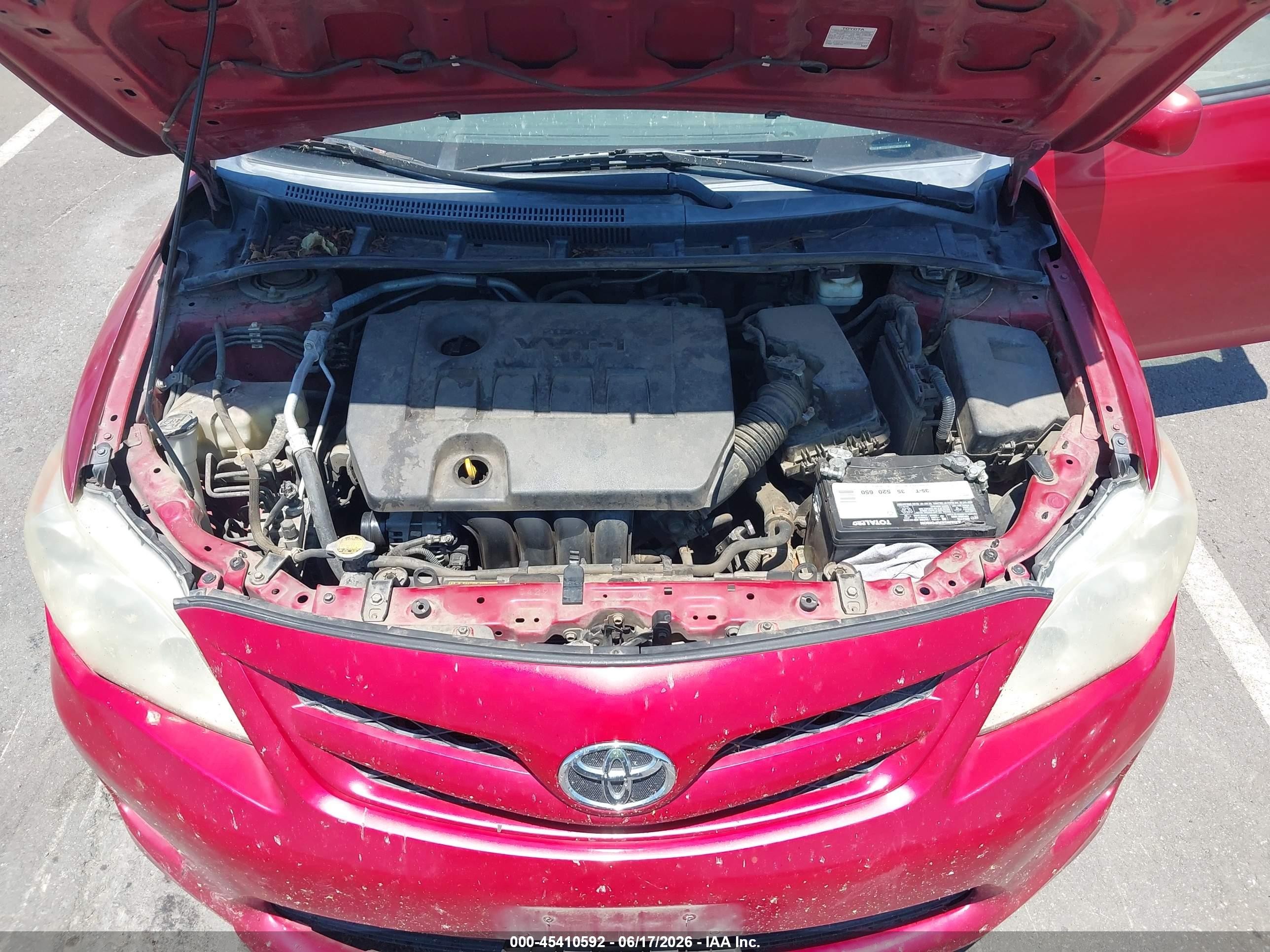 2013 Toyota Corolla L Red vin: 5YFBU4EE3DP205056