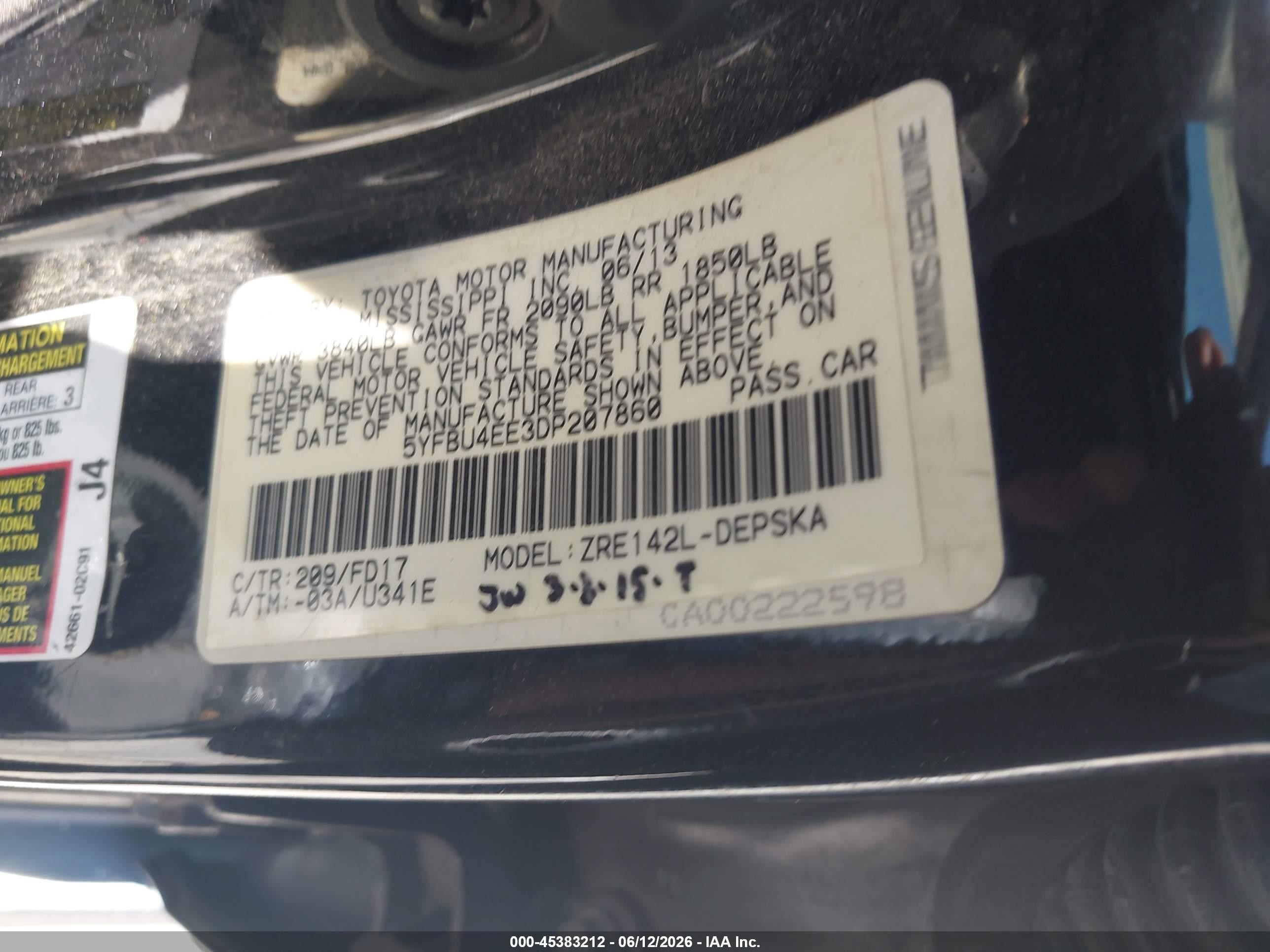 2013 Toyota Corolla S Gray vin: 5YFBU4EE3DP207860