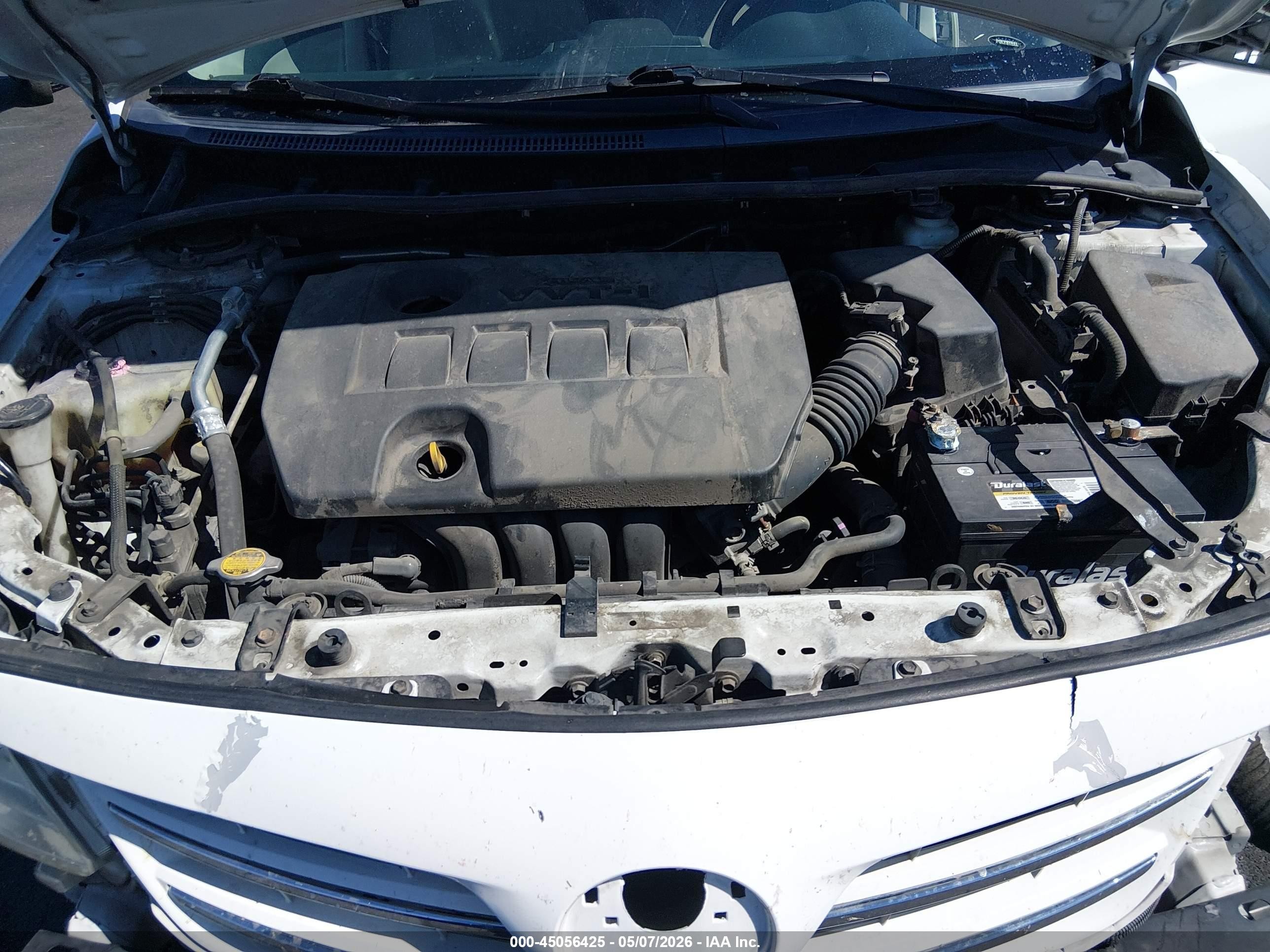 2013 Toyota Corolla Le White vin: 5YFBU4EE3DP217630
