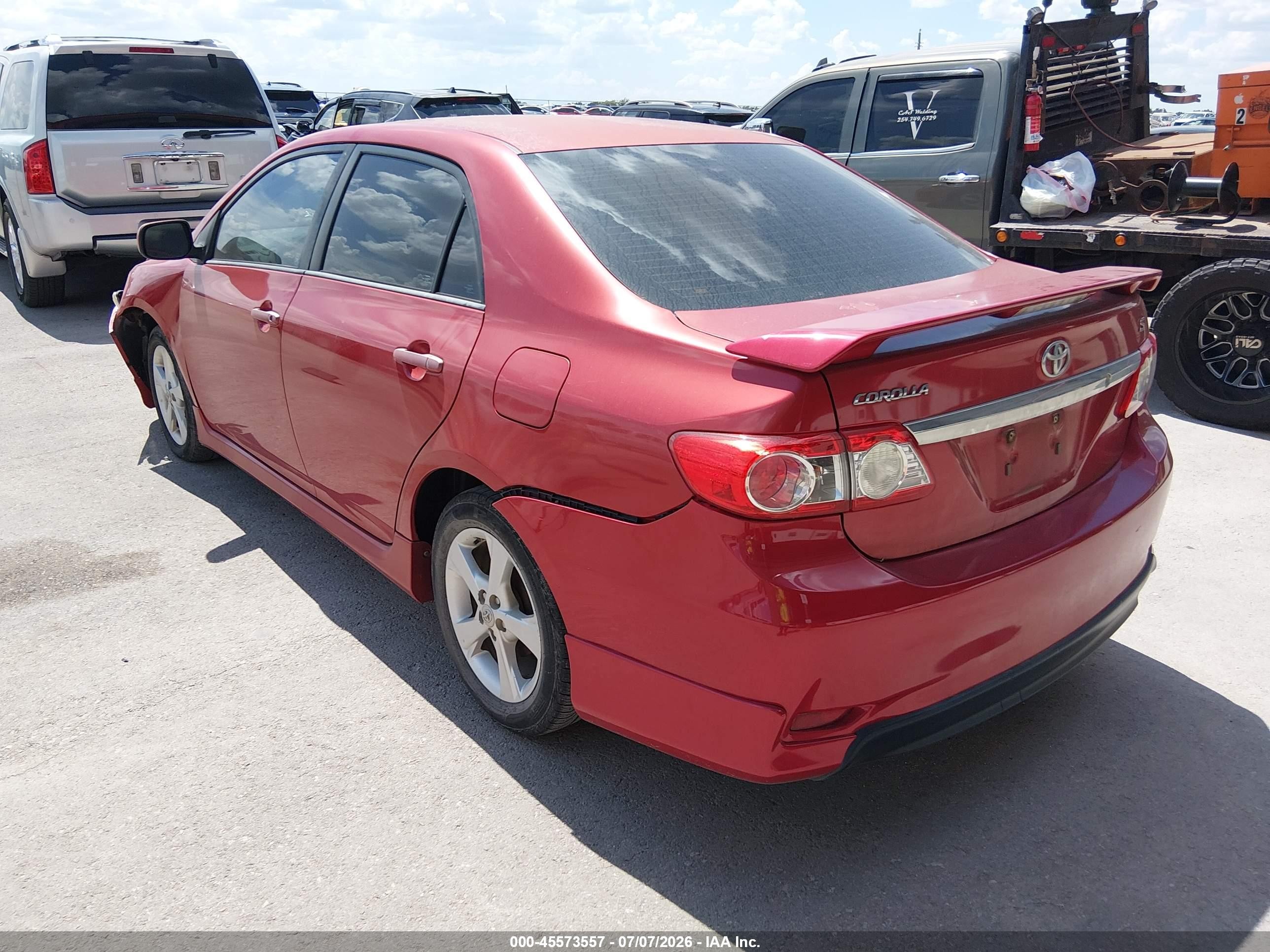 2013 Toyota Corolla S Red vin: 5YFBU4EE3DP221189