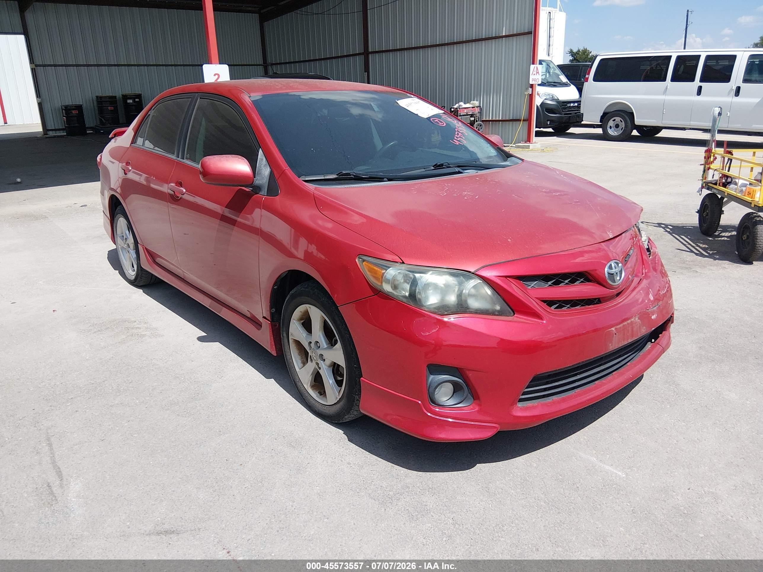 2013 Toyota Corolla S Red vin: 5YFBU4EE3DP221189
