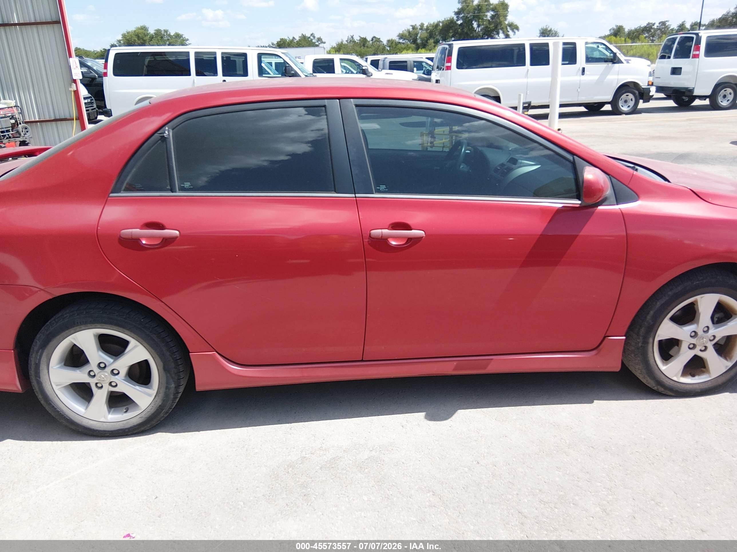 2013 Toyota Corolla S Red vin: 5YFBU4EE3DP221189