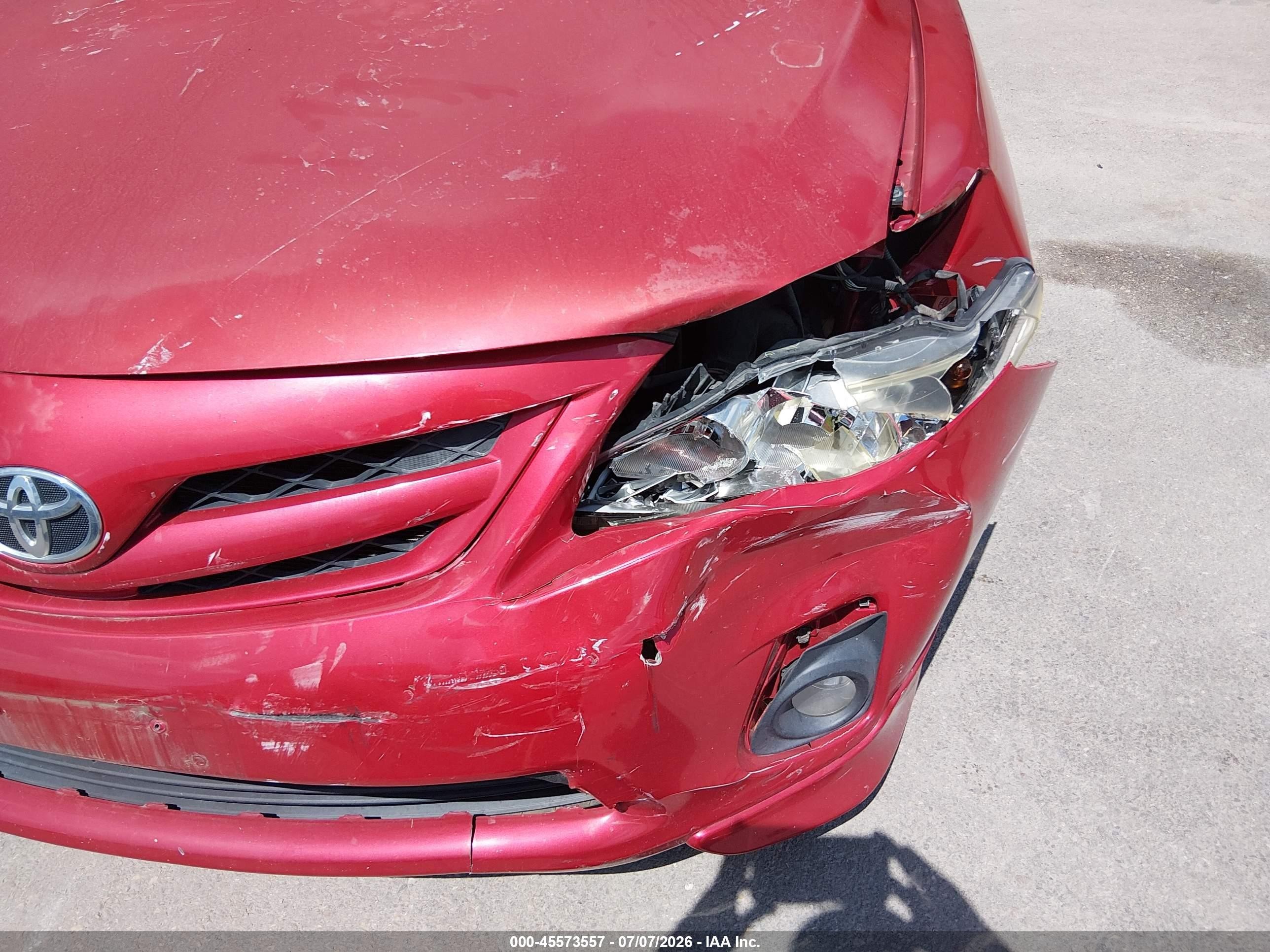 2013 Toyota Corolla S Red vin: 5YFBU4EE3DP221189