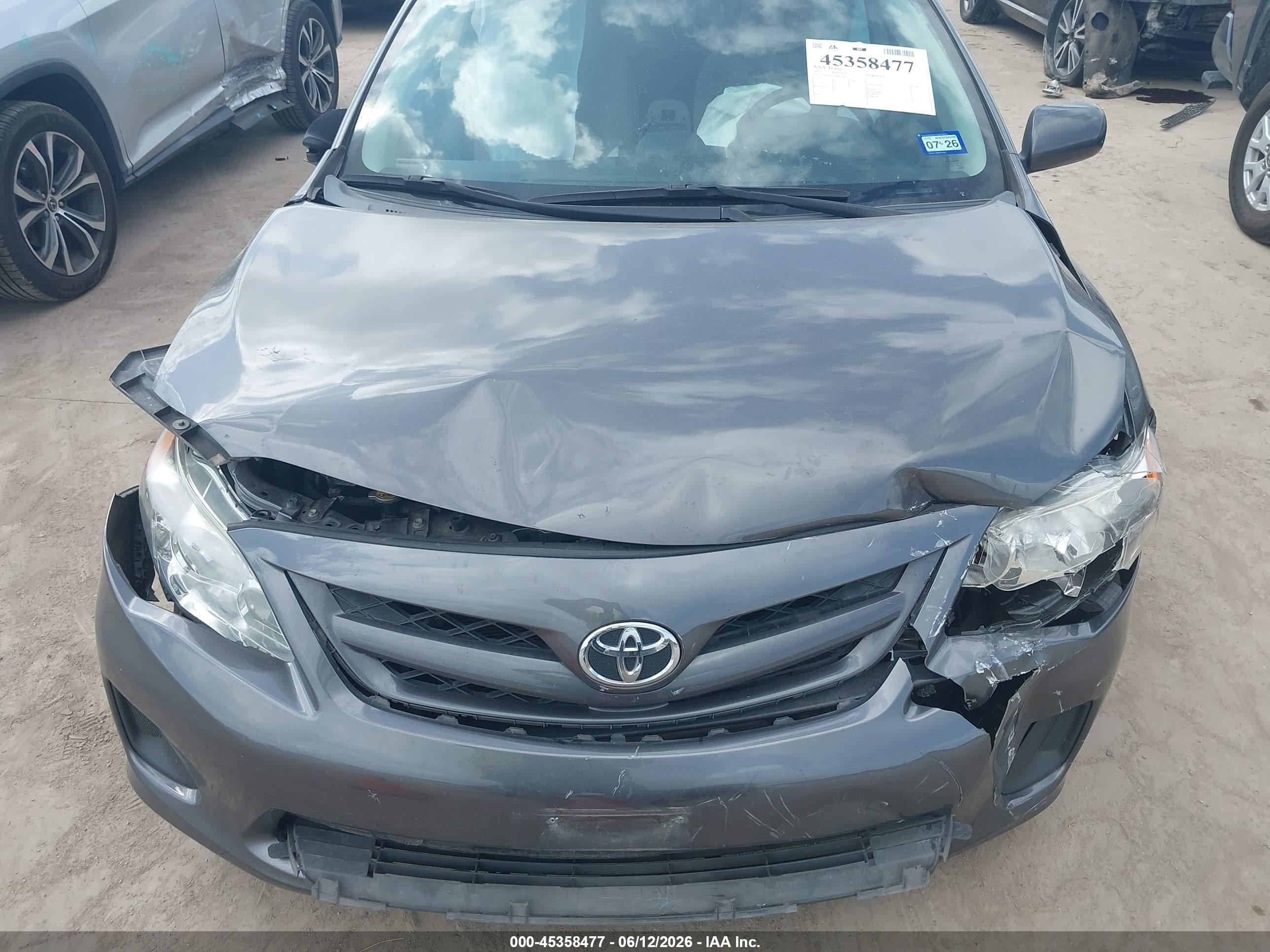 2013 Toyota Corolla L Gray vin: 5YFBU4EE3DP224853