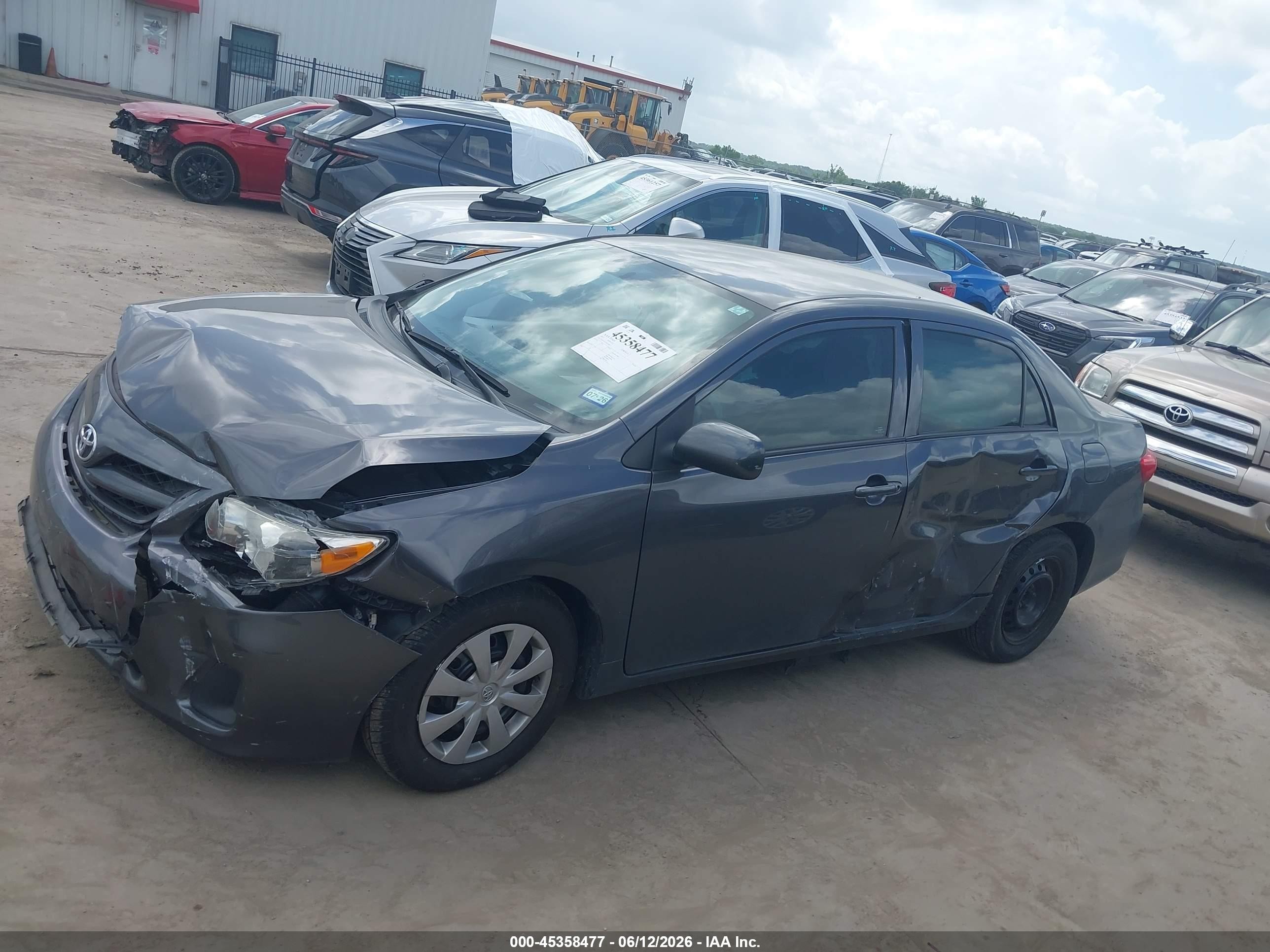 2013 Toyota Corolla L Gray vin: 5YFBU4EE3DP224853