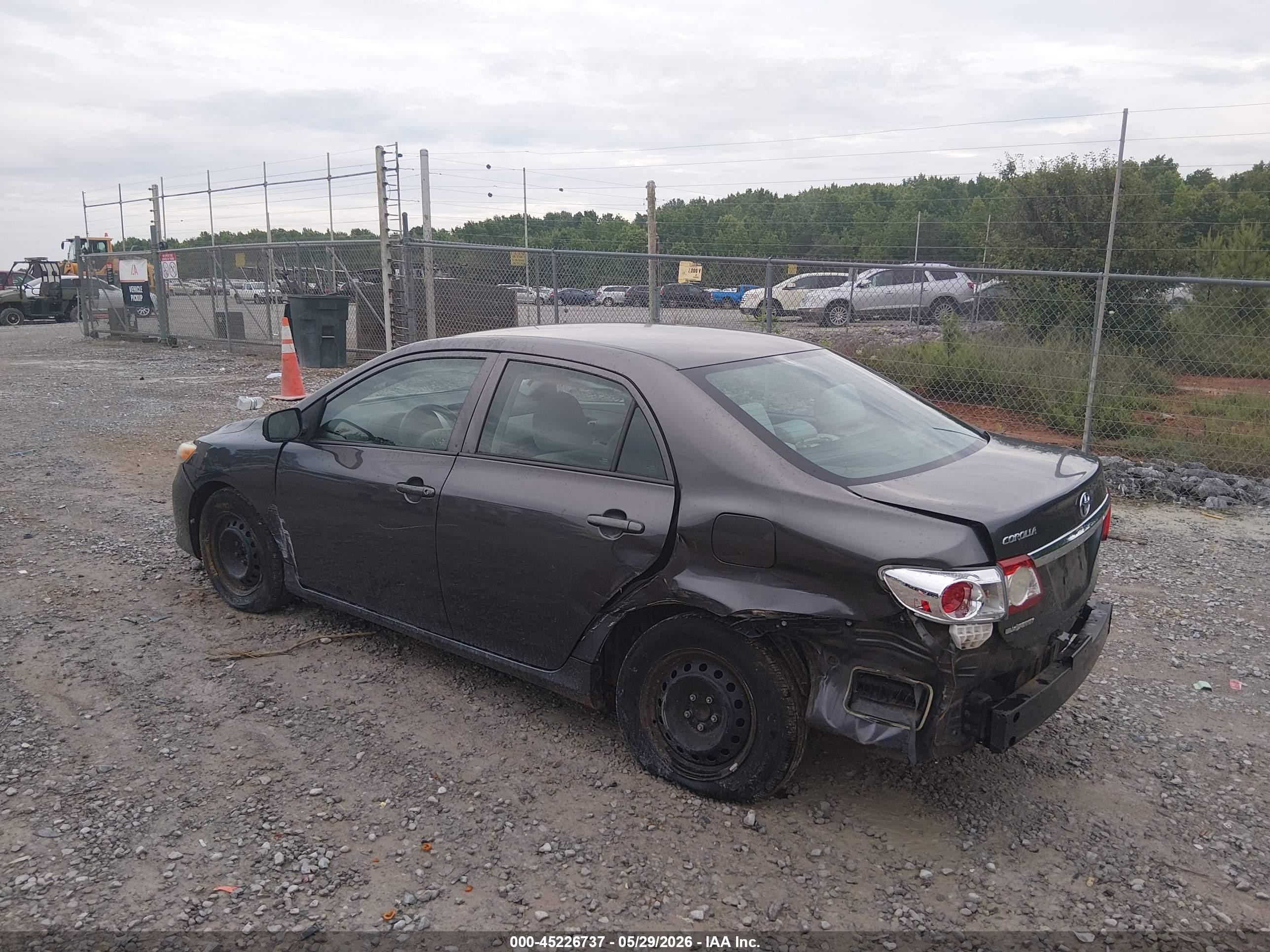 2012 Toyota Corolla L Gray vin: 5YFBU4EE4CP013272