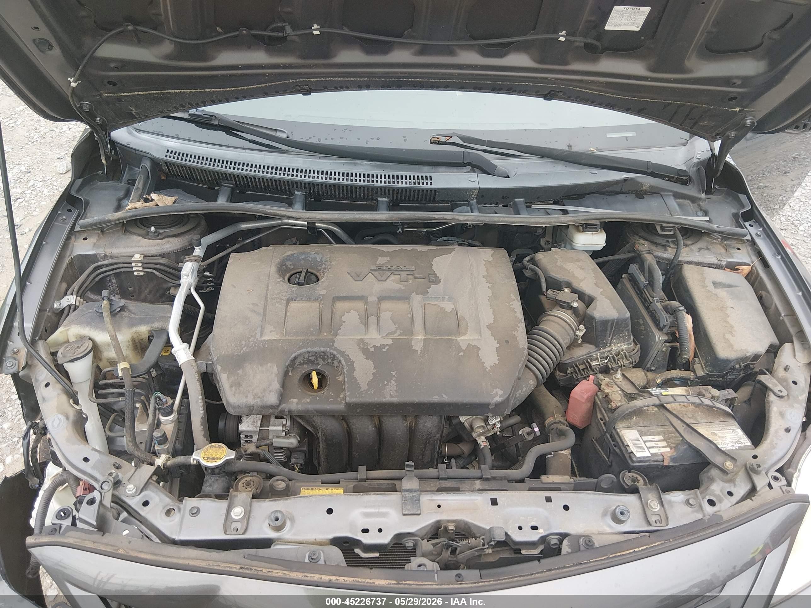 2012 Toyota Corolla L Gray vin: 5YFBU4EE4CP013272
