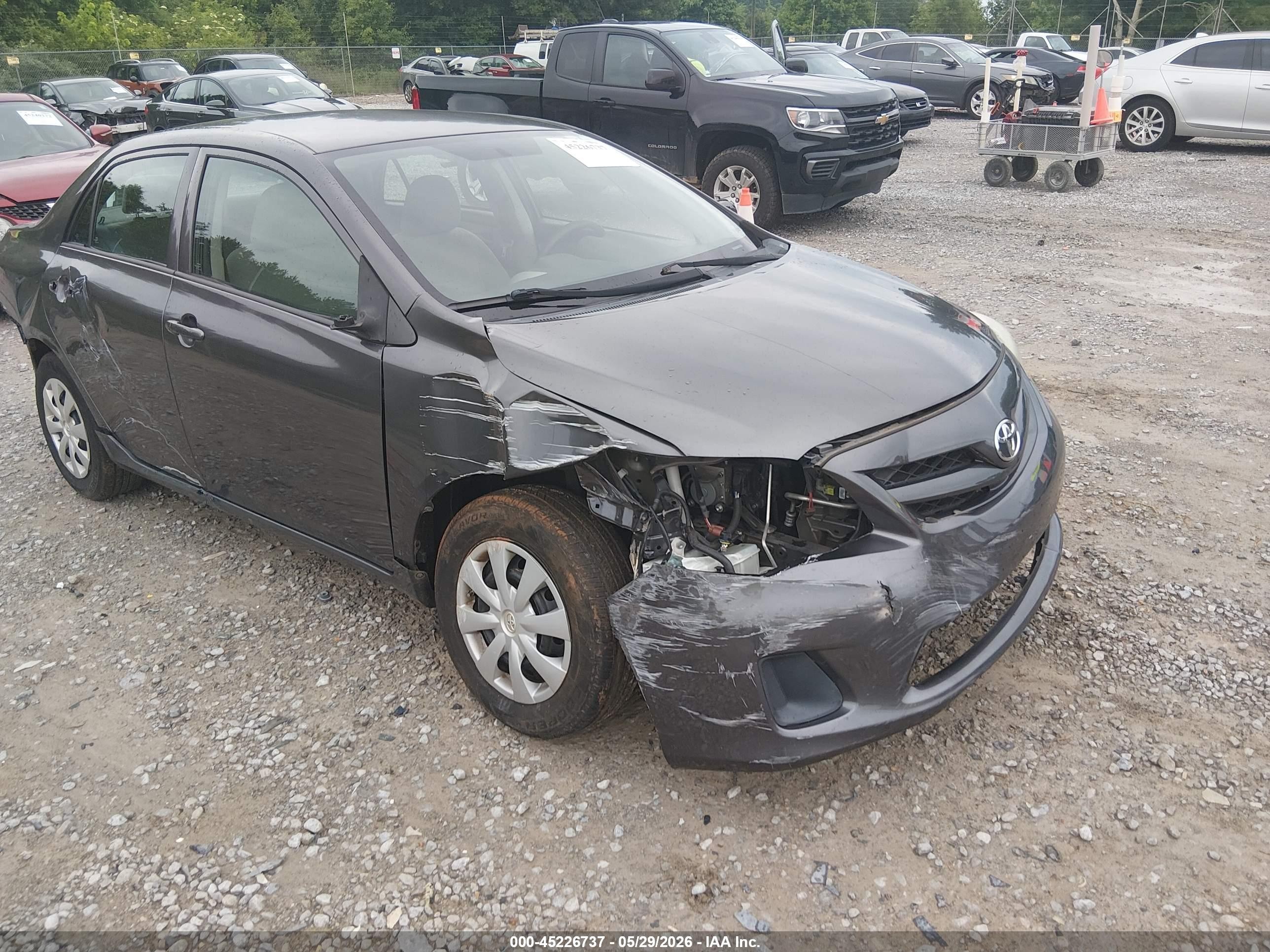 2012 Toyota Corolla L Gray vin: 5YFBU4EE4CP013272