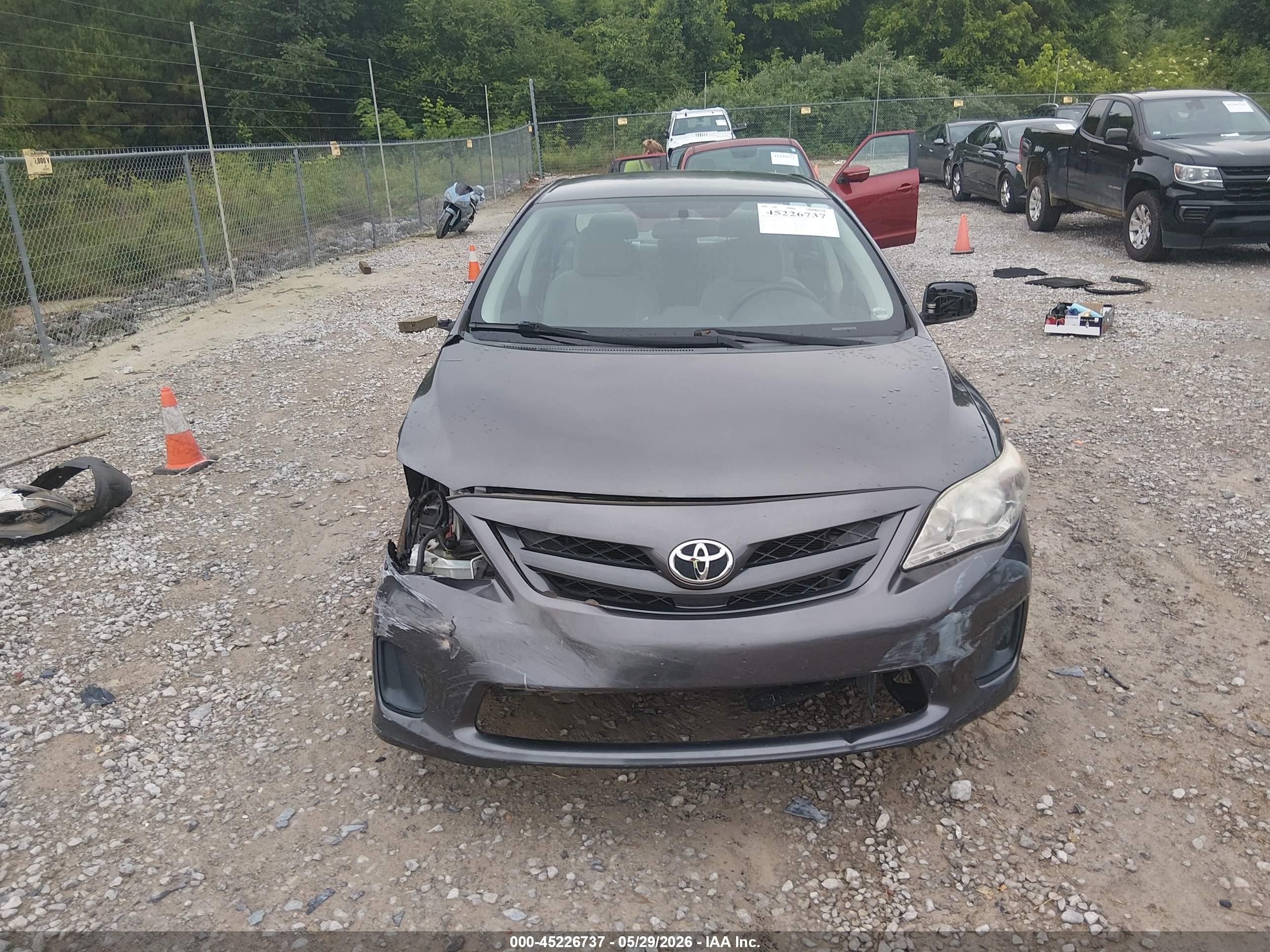 2012 Toyota Corolla L Gray vin: 5YFBU4EE4CP013272