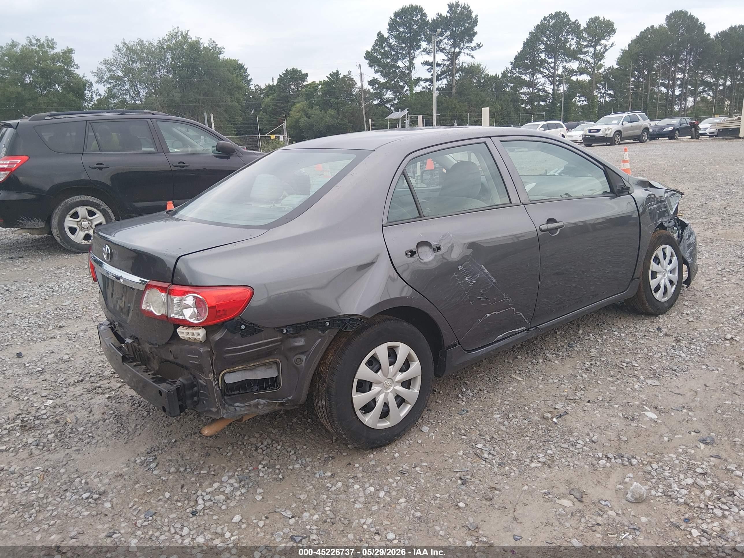 2012 Toyota Corolla L Gray vin: 5YFBU4EE4CP013272