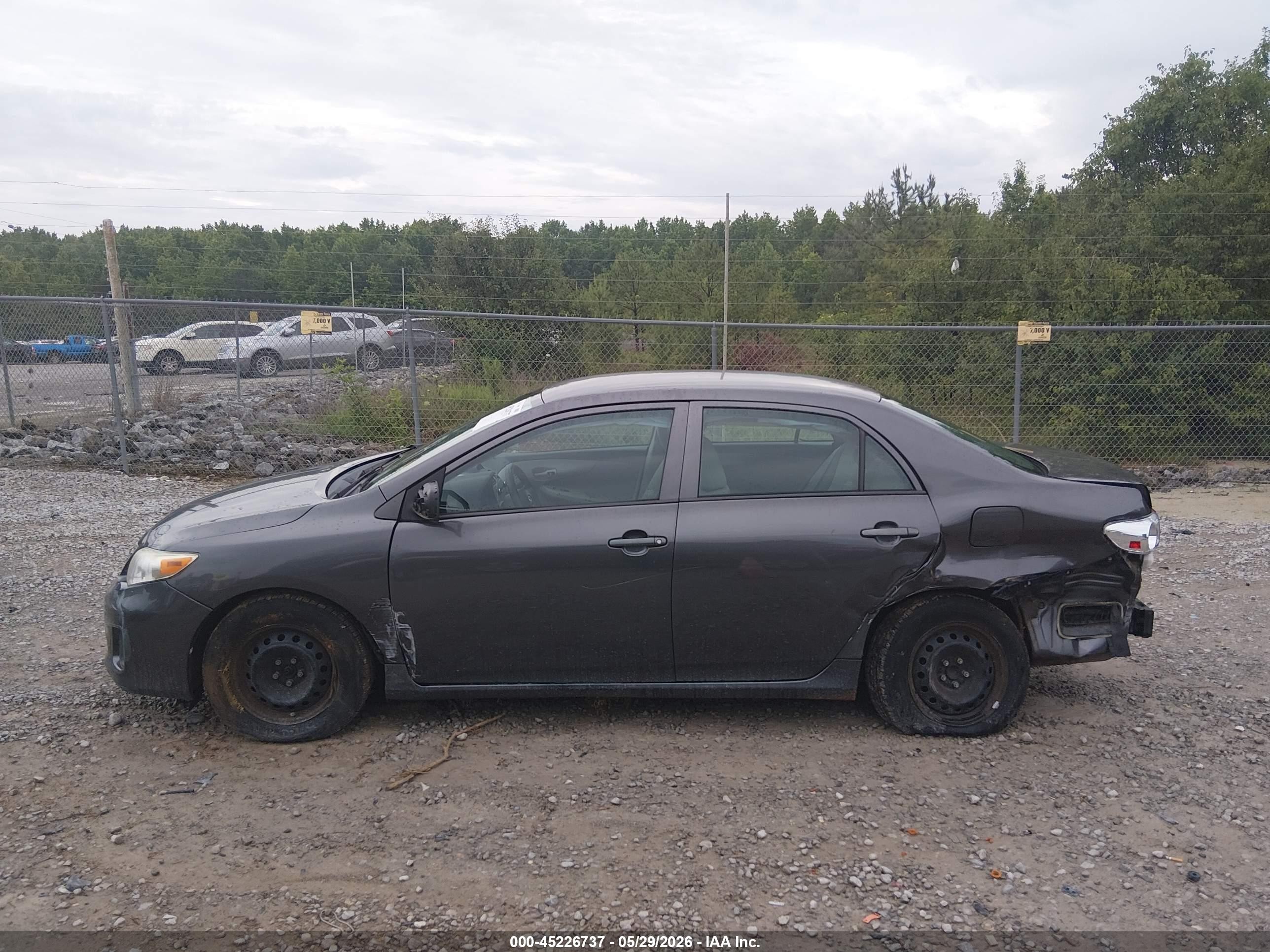 2012 Toyota Corolla L Gray vin: 5YFBU4EE4CP013272