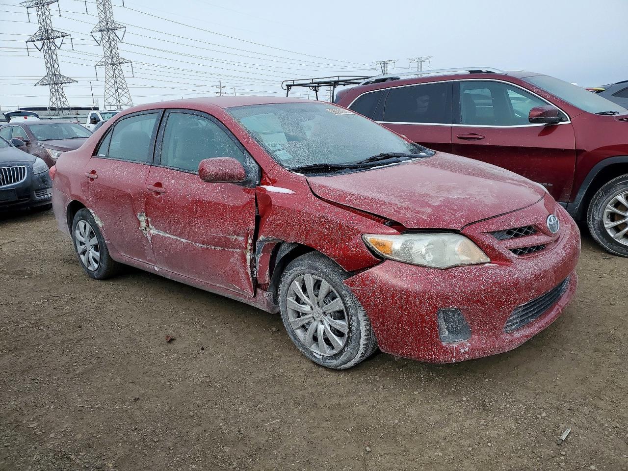 2012 Toyota Corolla Base Red vin: 5YFBU4EE4CP016348