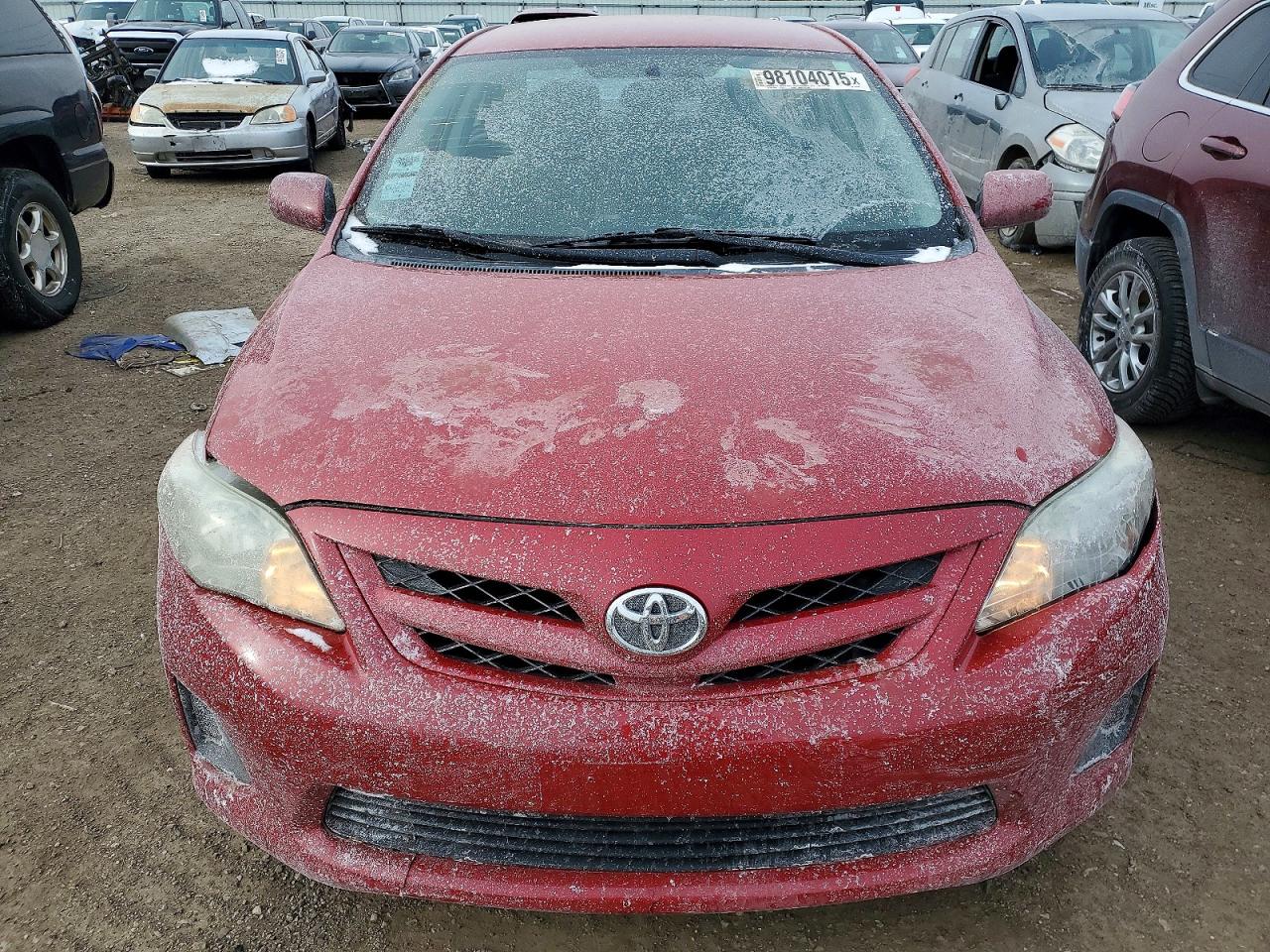 2012 Toyota Corolla Base Red vin: 5YFBU4EE4CP016348