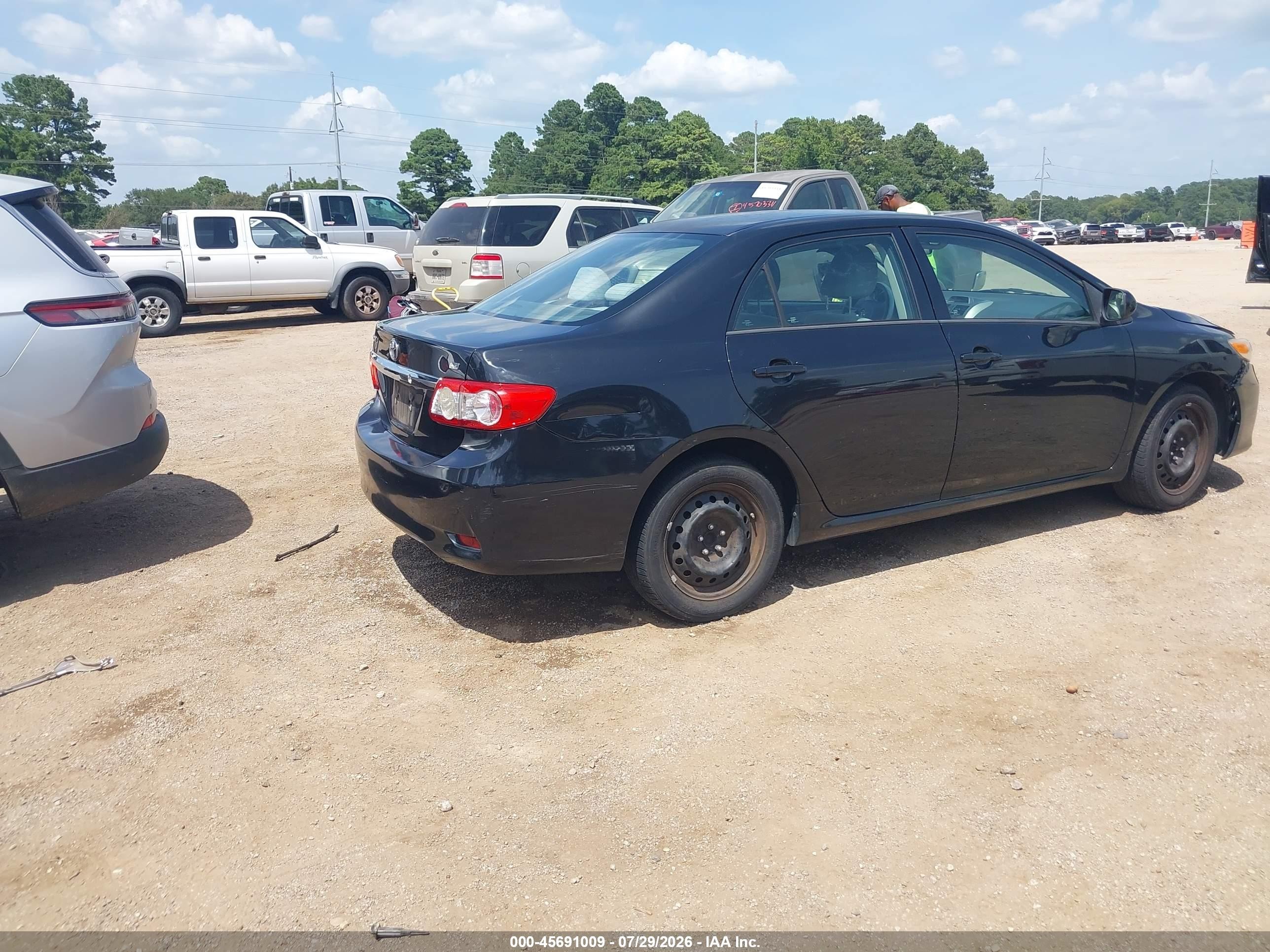 2012 Toyota Corolla Le Black vin: 5YFBU4EE4CP037409