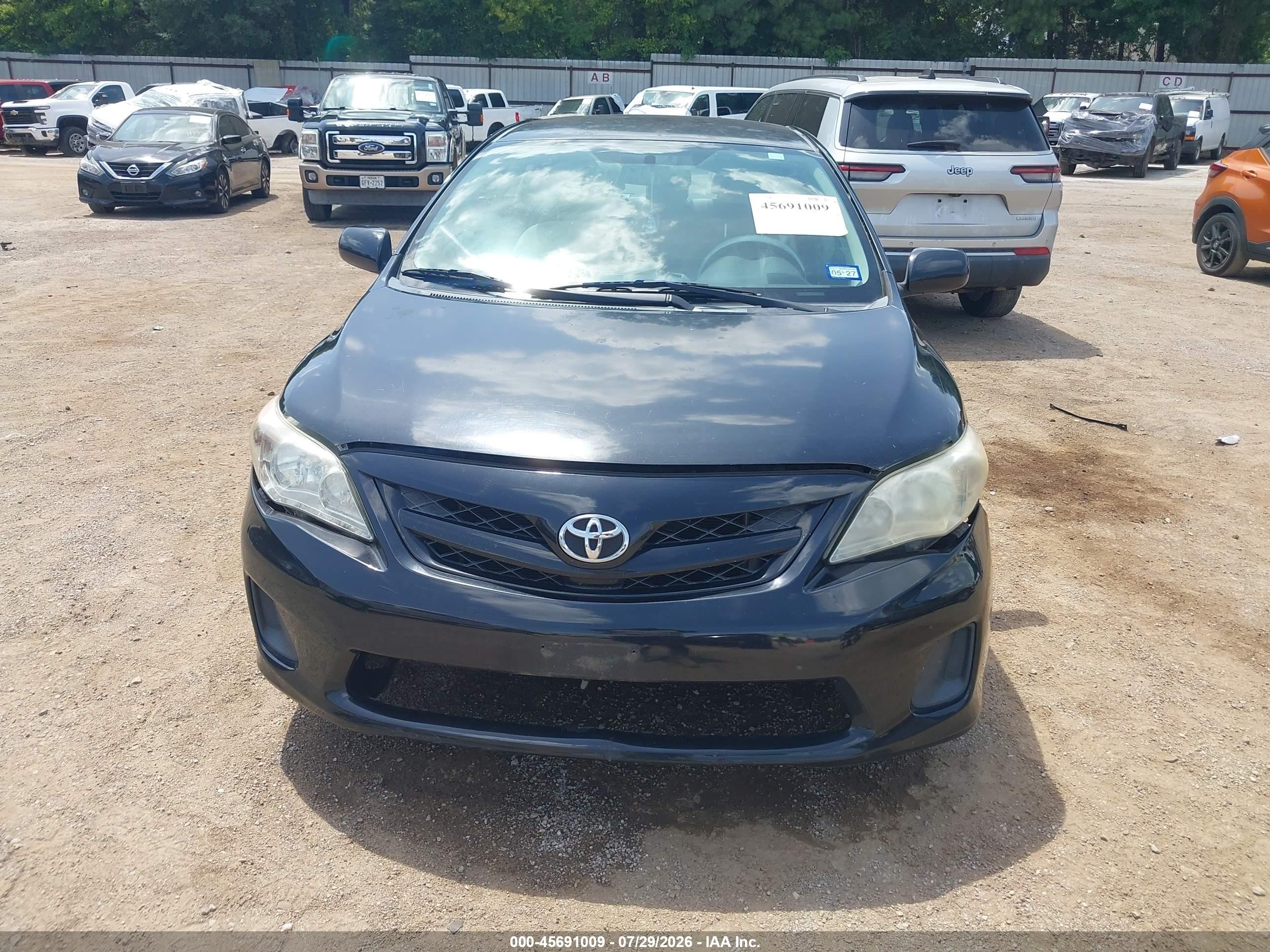 2012 Toyota Corolla Le Black vin: 5YFBU4EE4CP037409