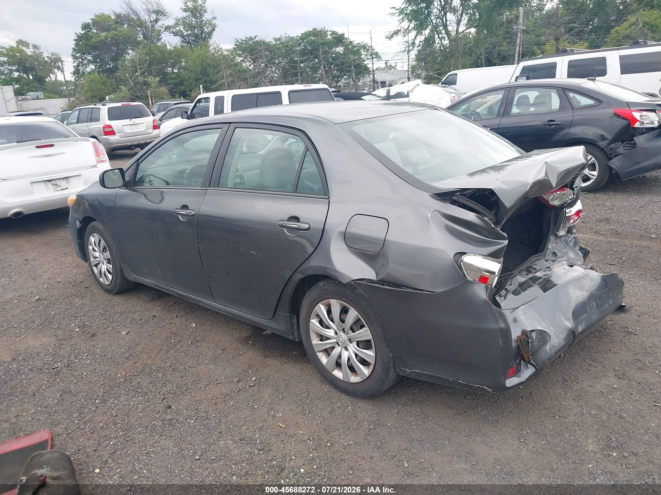 2012 Toyota Corolla Le Gray vin: 5YFBU4EE4CP043209