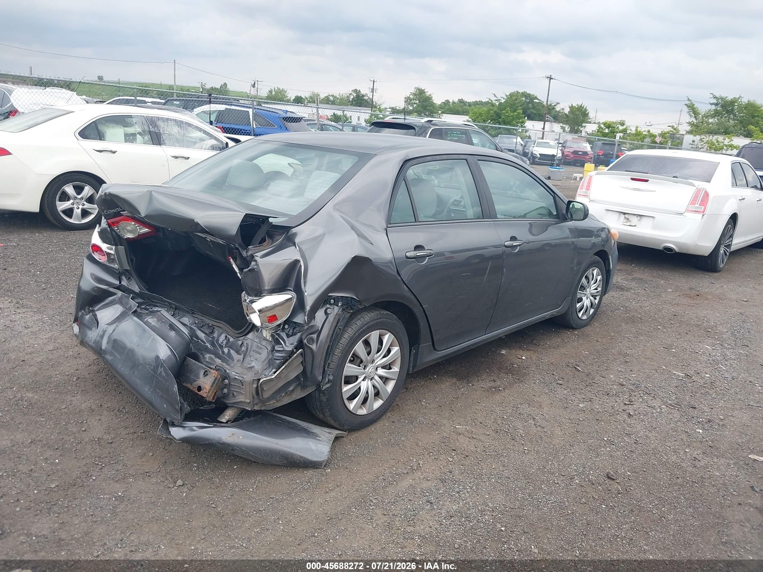 2012 Toyota Corolla Le Gray vin: 5YFBU4EE4CP043209