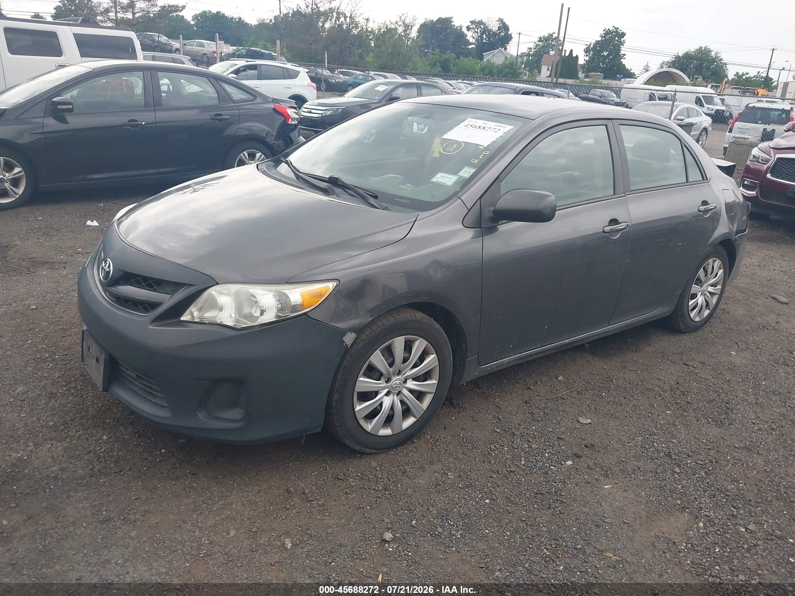 2012 Toyota Corolla Le Gray vin: 5YFBU4EE4CP043209