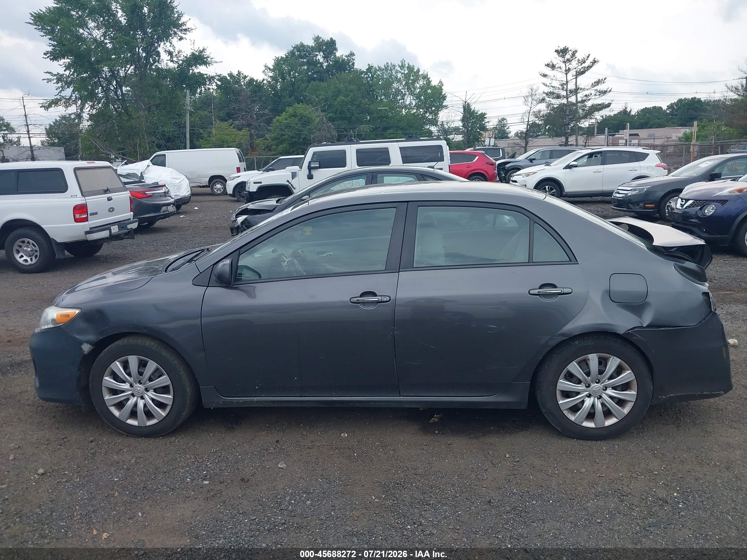 2012 Toyota Corolla Le Gray vin: 5YFBU4EE4CP043209